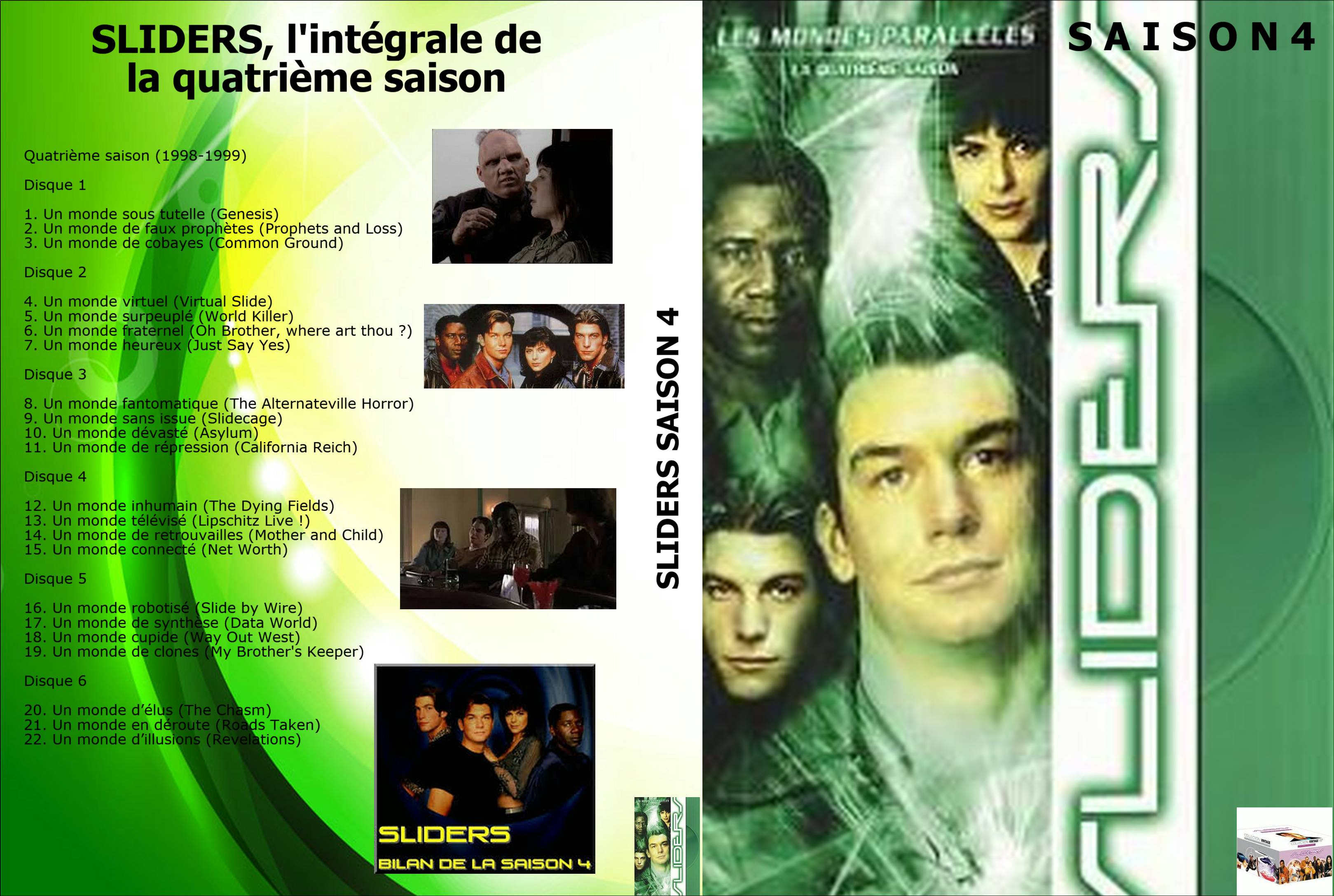 Jaquette DVD Sliders saison 4 custom