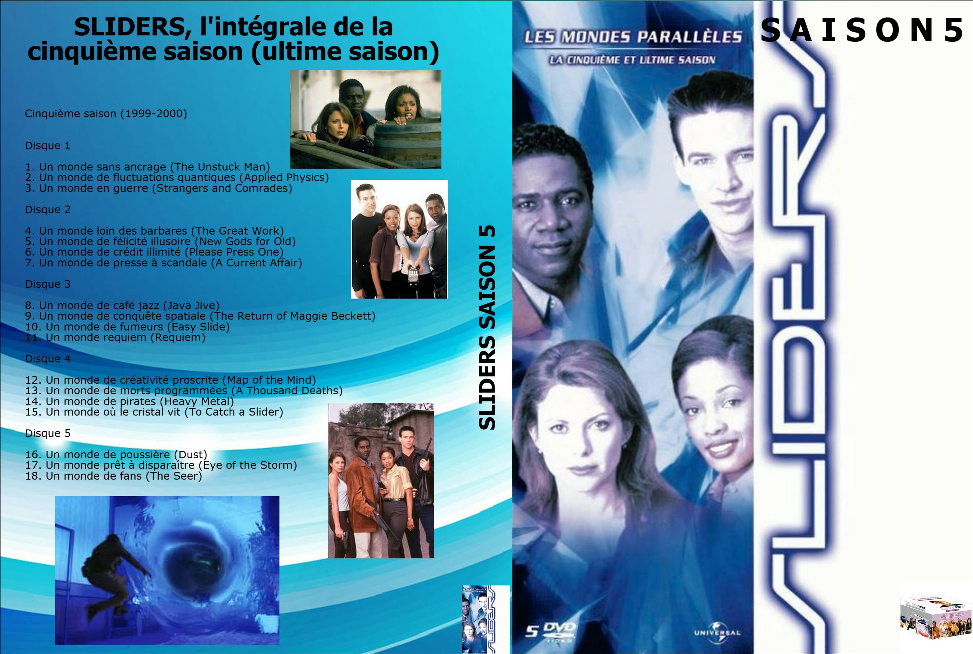 Jaquette DVD Sliders saison 5 custom