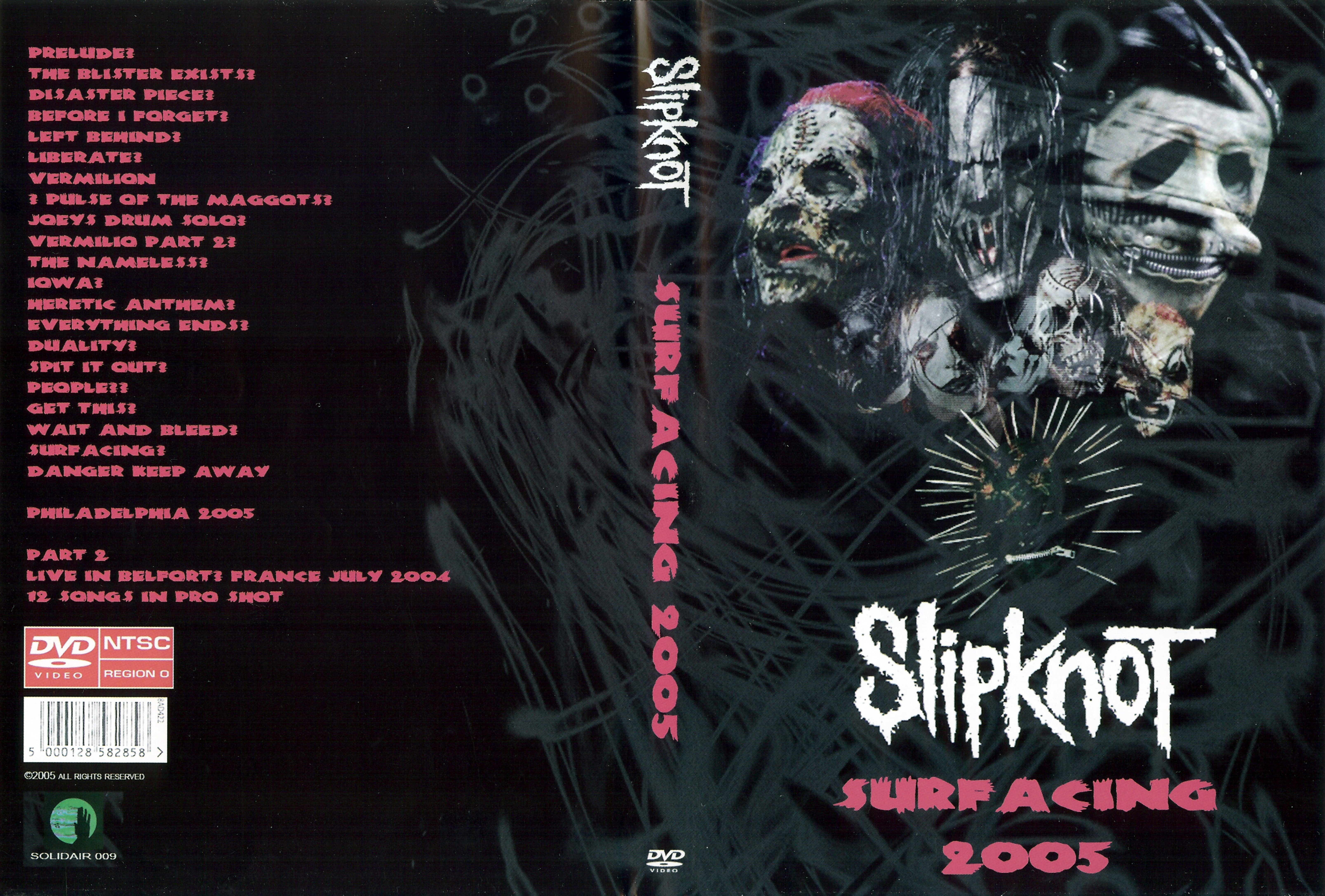 Jaquette DVD Slipknot - Surf acing 2005