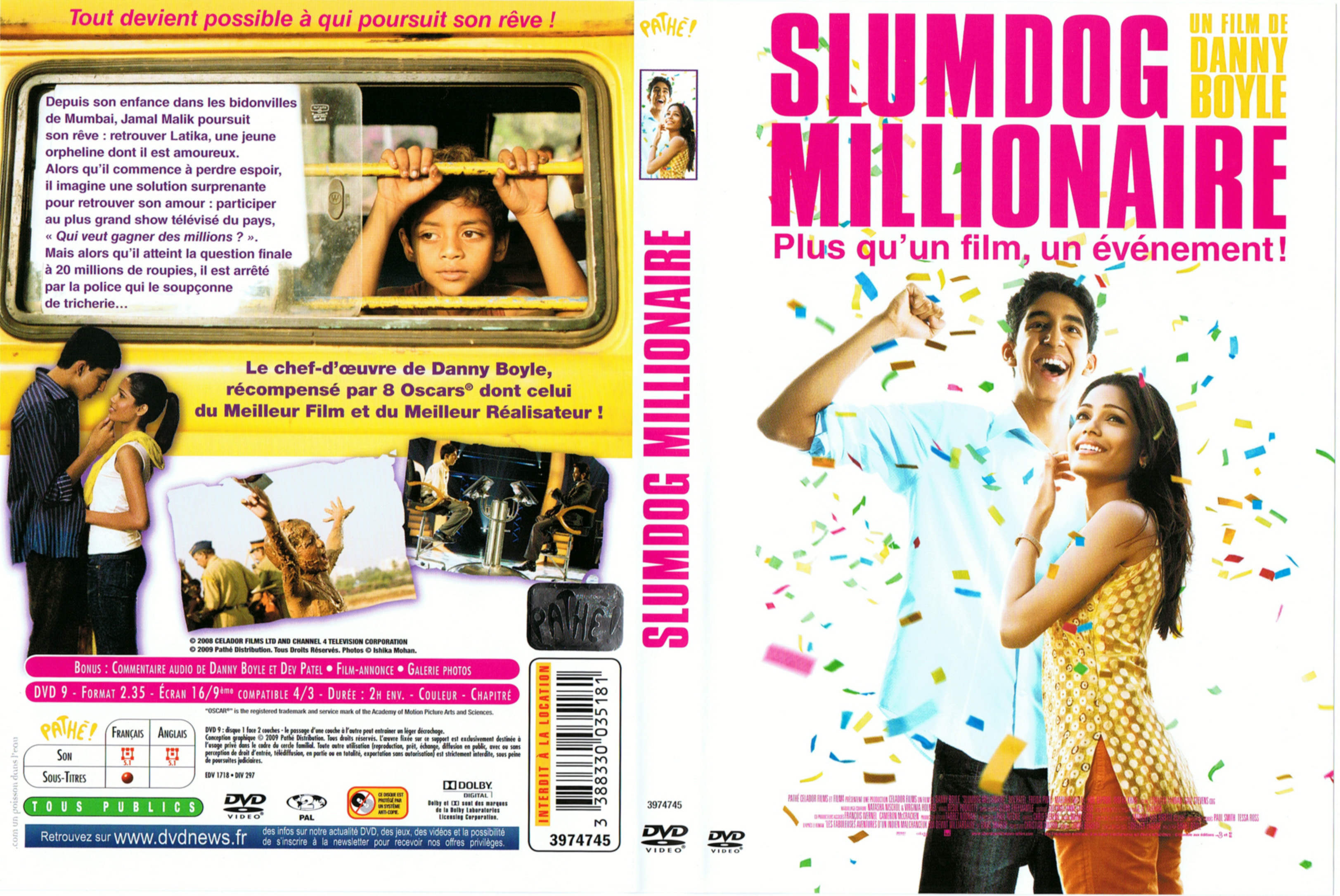 Jaquette DVD Slumdog millionaire