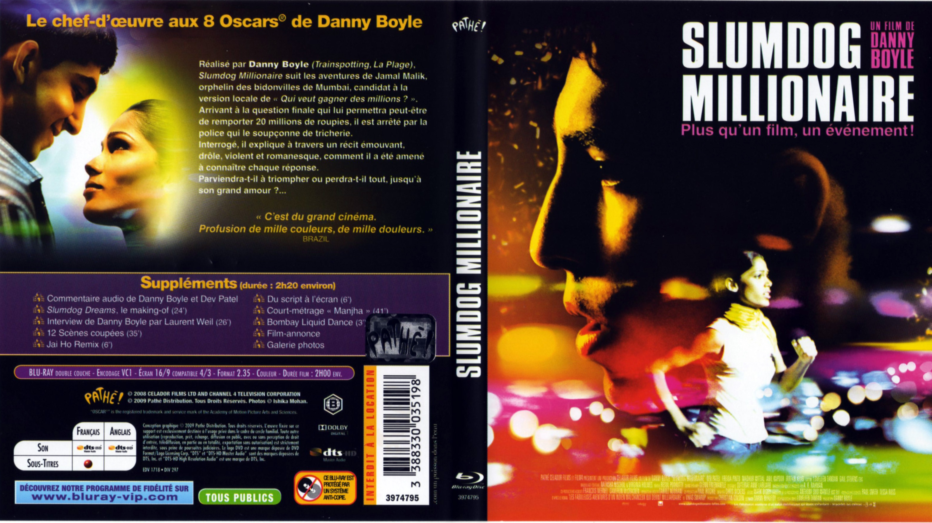 Jaquette DVD Slumdog millionaire (BLU-RAY)