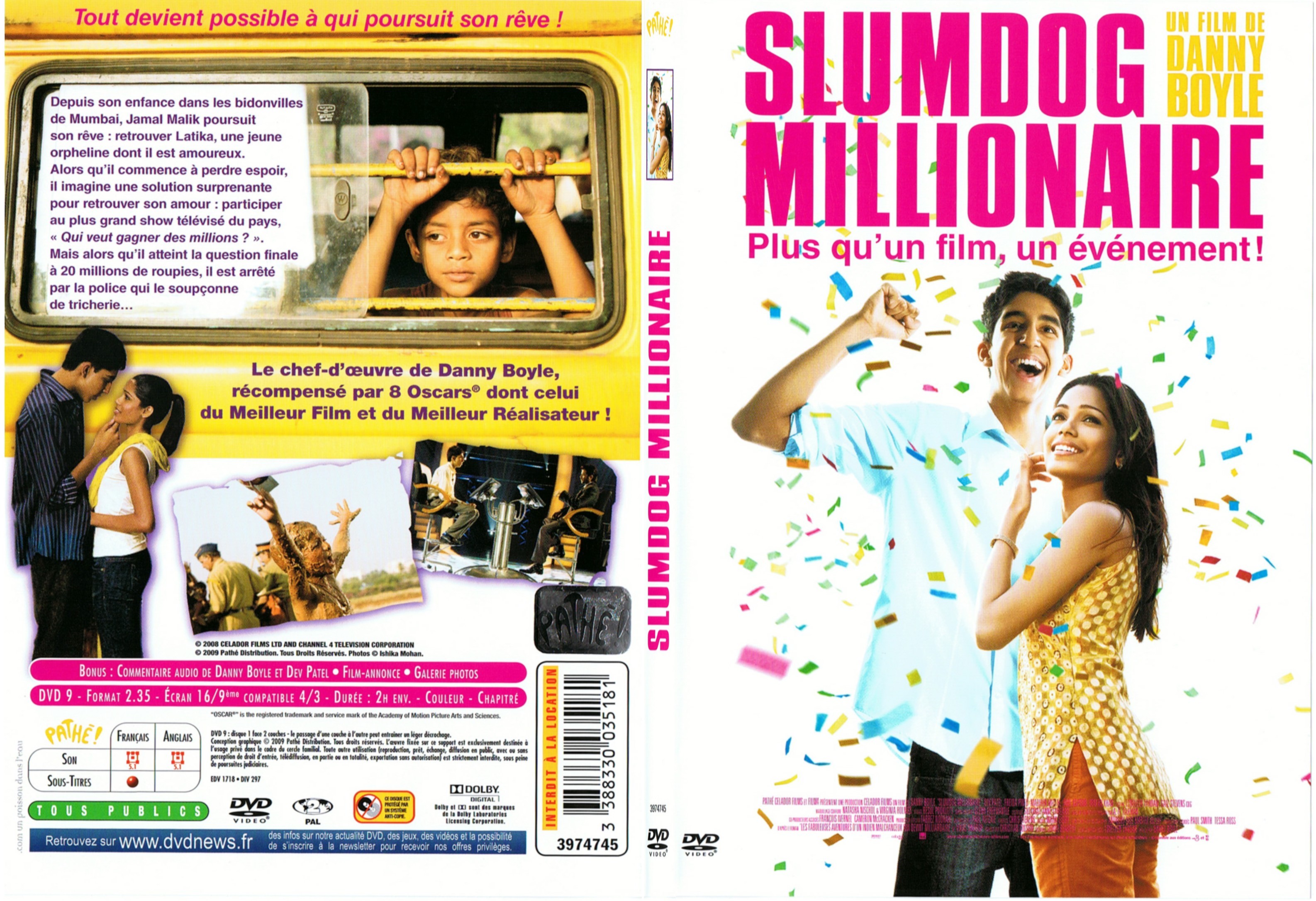 Jaquette DVD Slumdog millionaire - SLIM