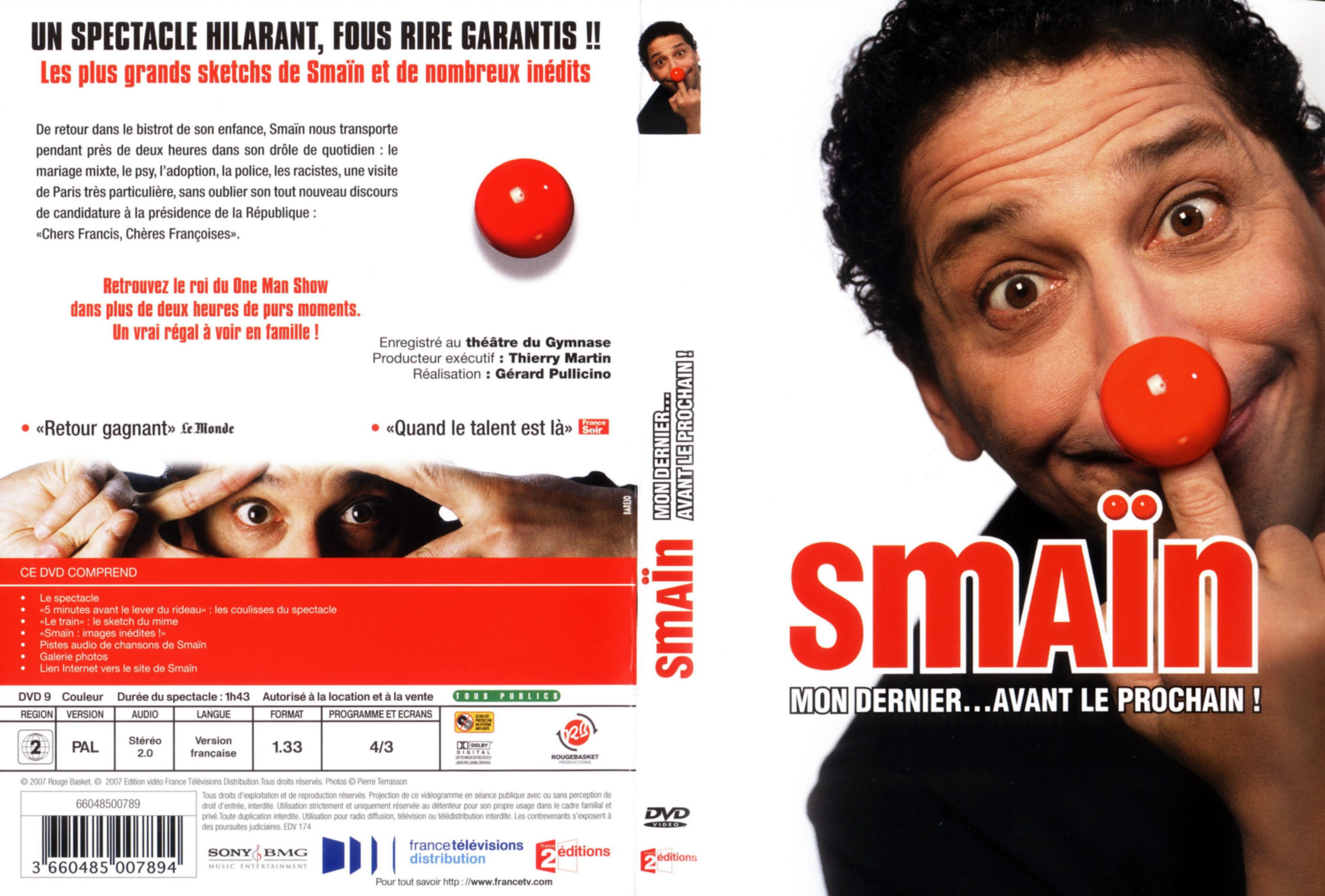 Jaquette DVD Smain mon dernier avant le prochain