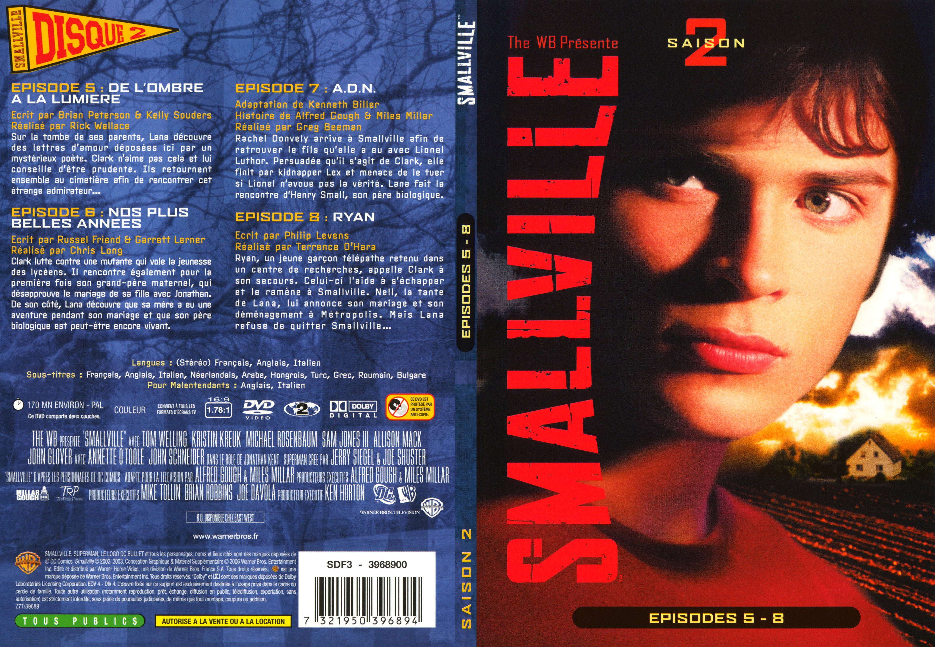 Jaquette DVD Smallville saison 2 DVD 2