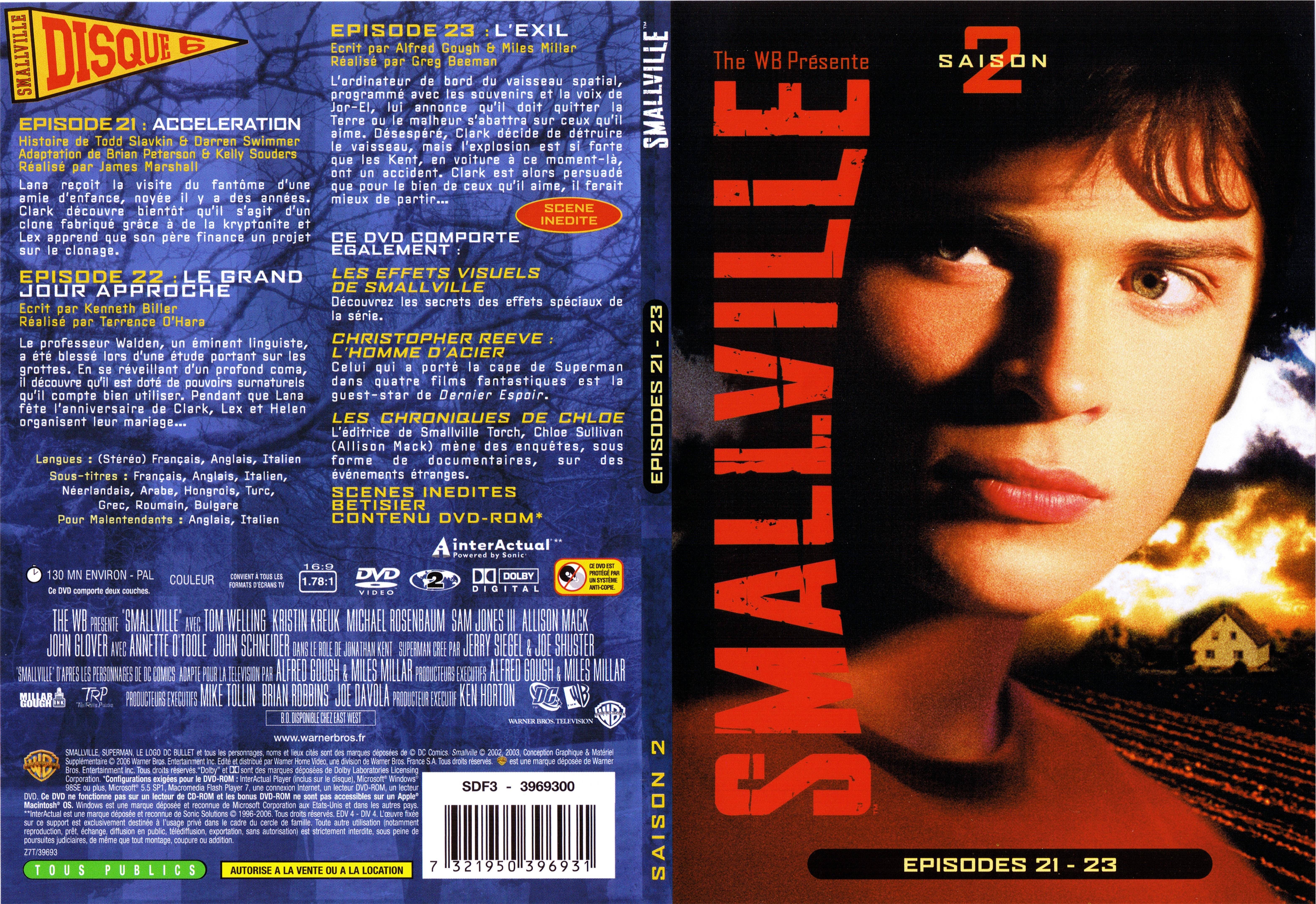 Jaquette DVD Smallville saison 2 DVD 6