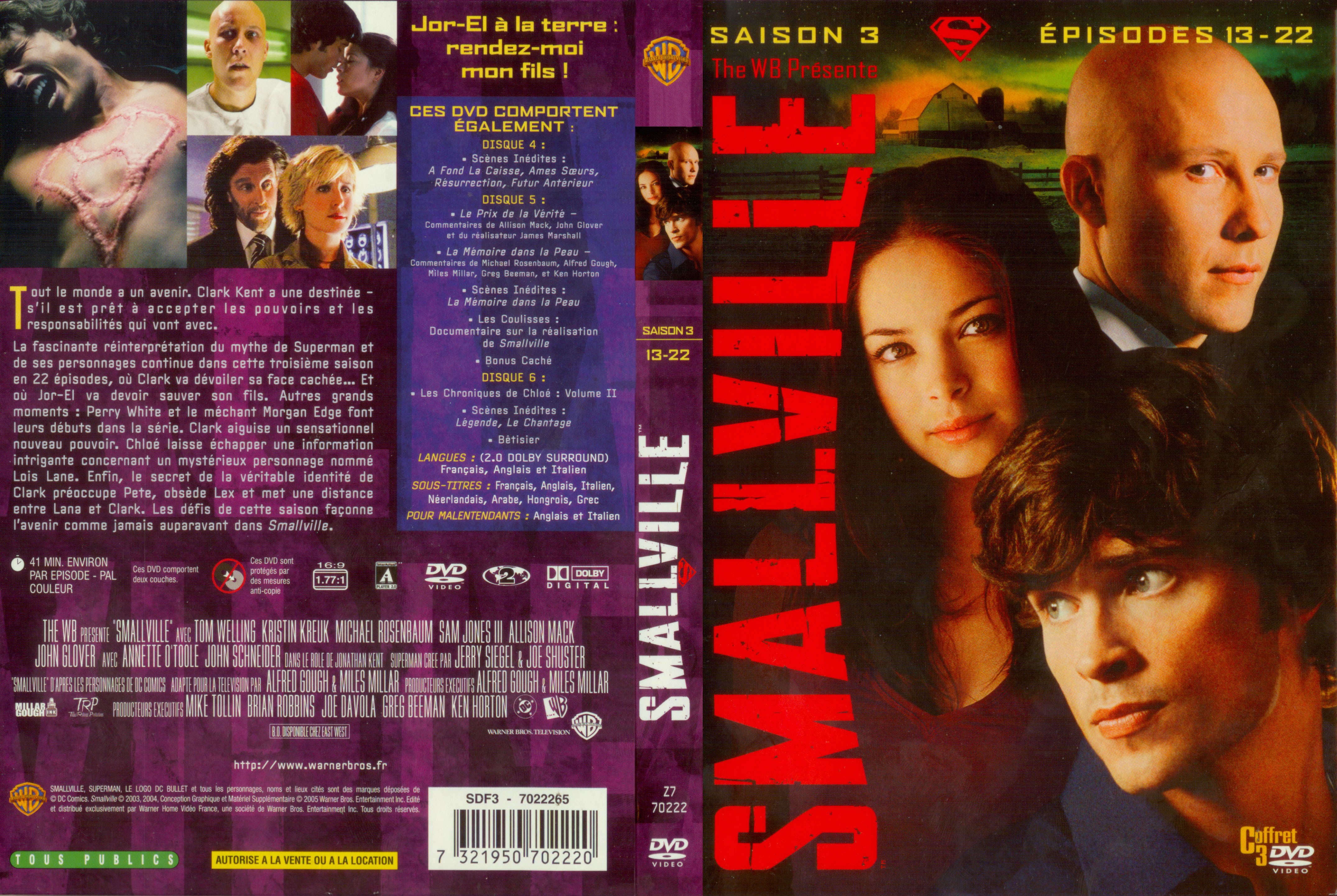 Jaquette DVD Smallville saison 3 COFFRET 2