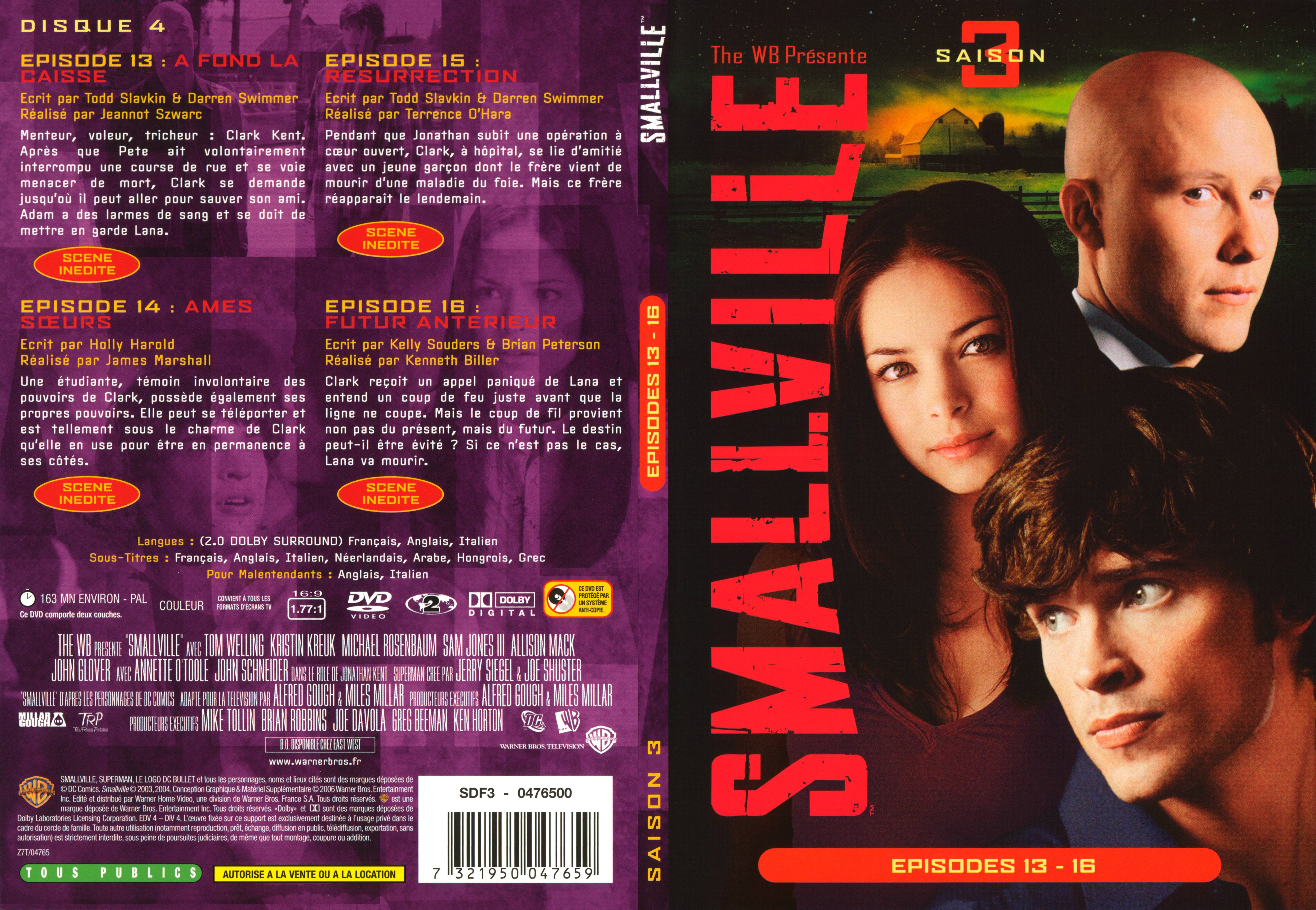 Jaquette DVD Smallville saison 3 DVD 4