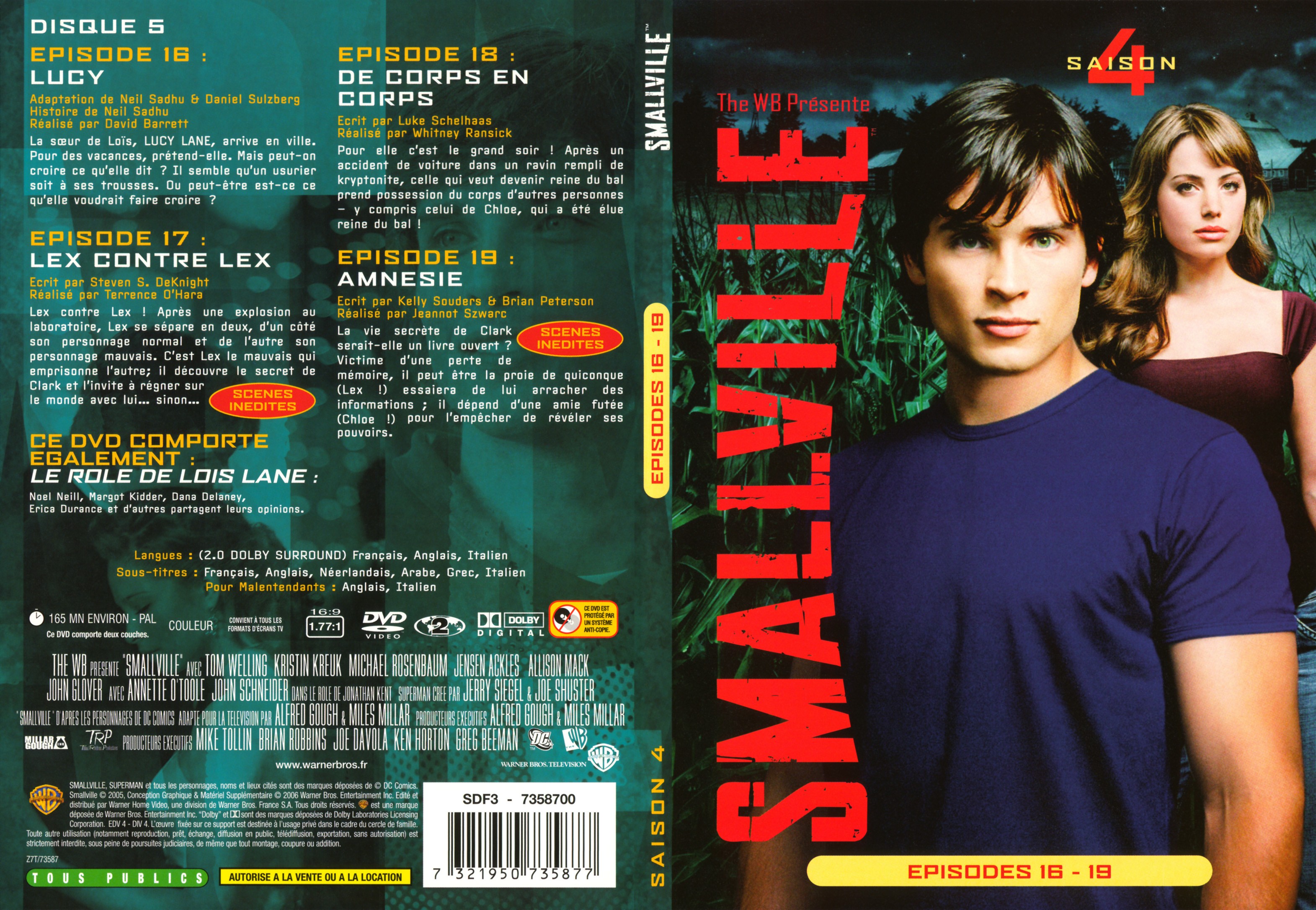 Jaquette DVD Smallville saison 4 DVD 5