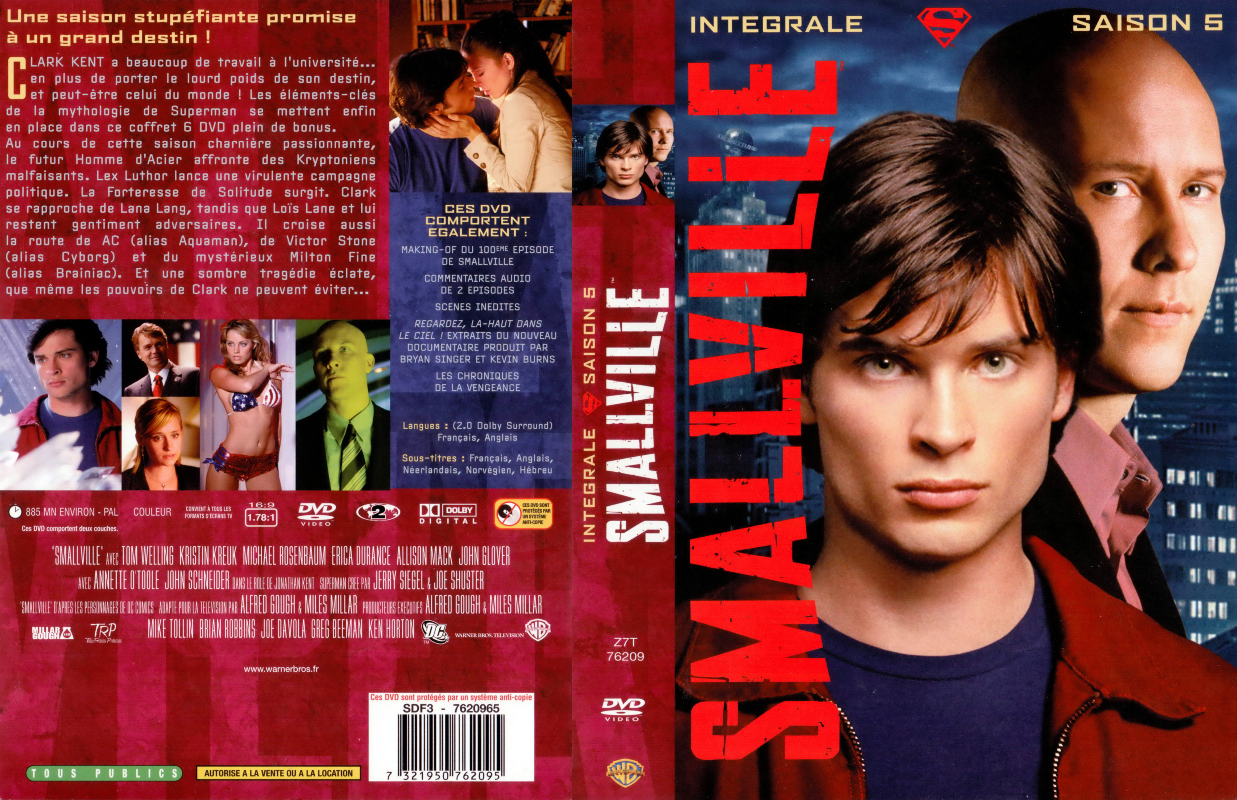 Jaquette DVD Smallville saison 5 COFFRET