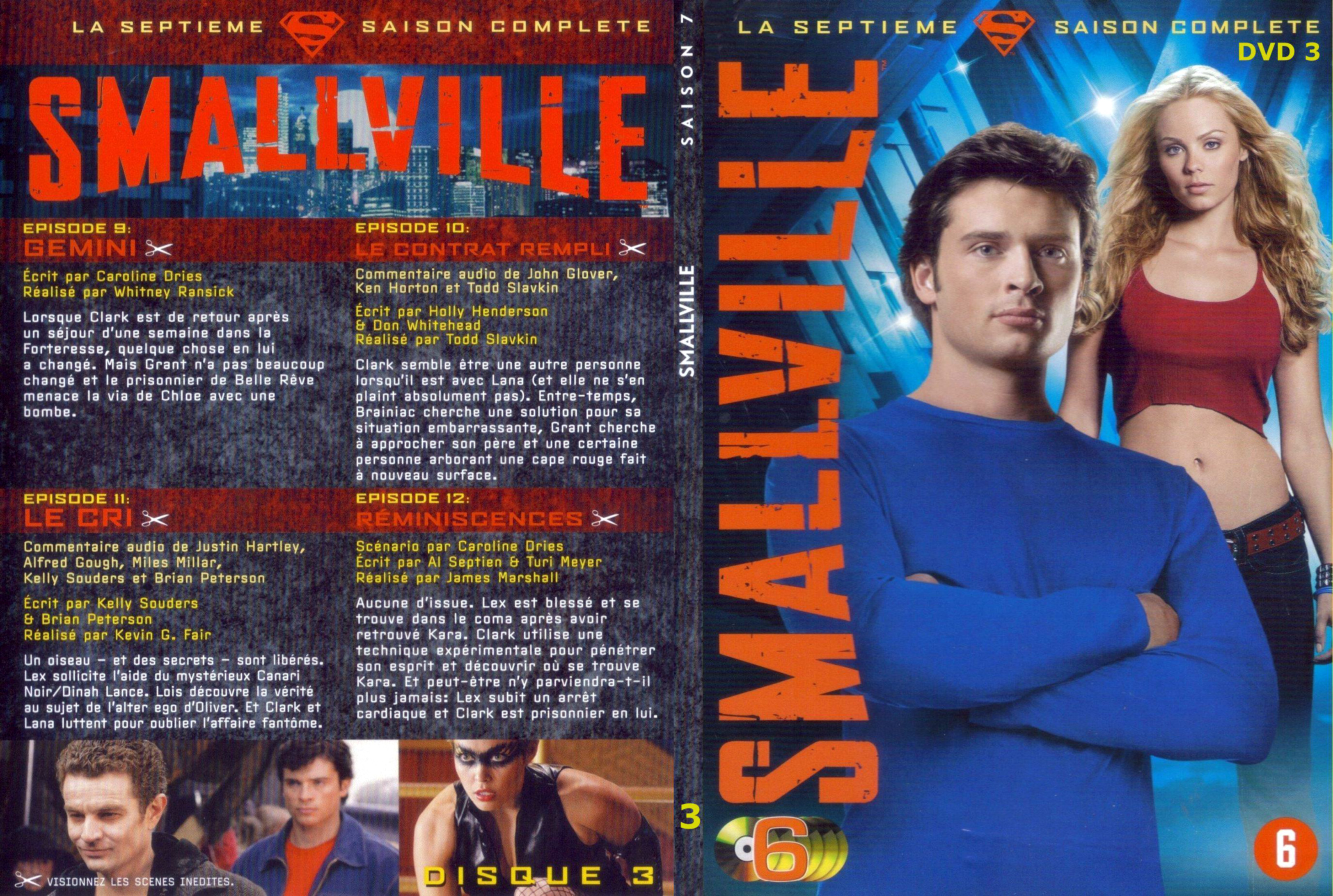 Jaquette DVD Smallville saison 7 DVD 3