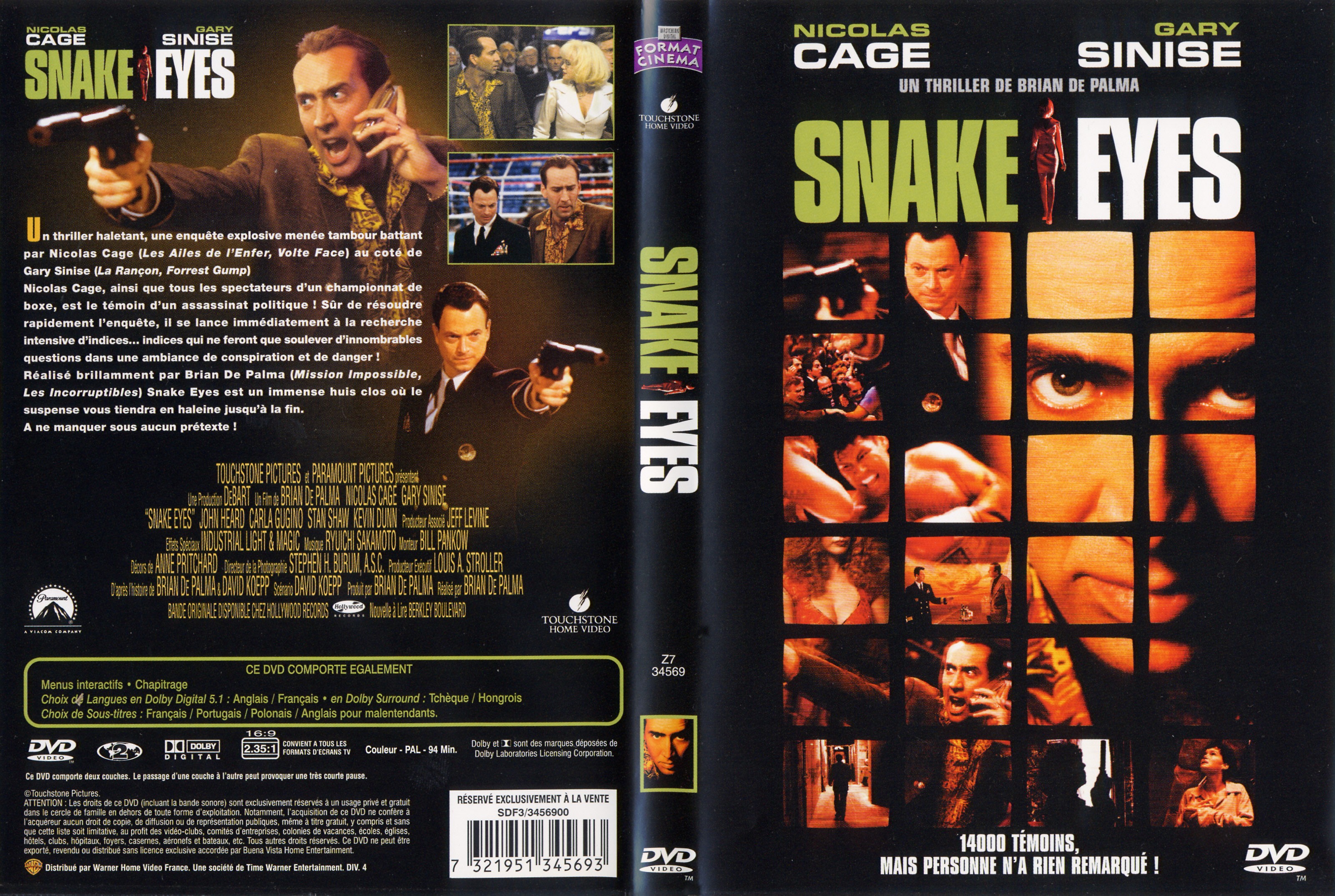 Jaquette DVD Snake eyes