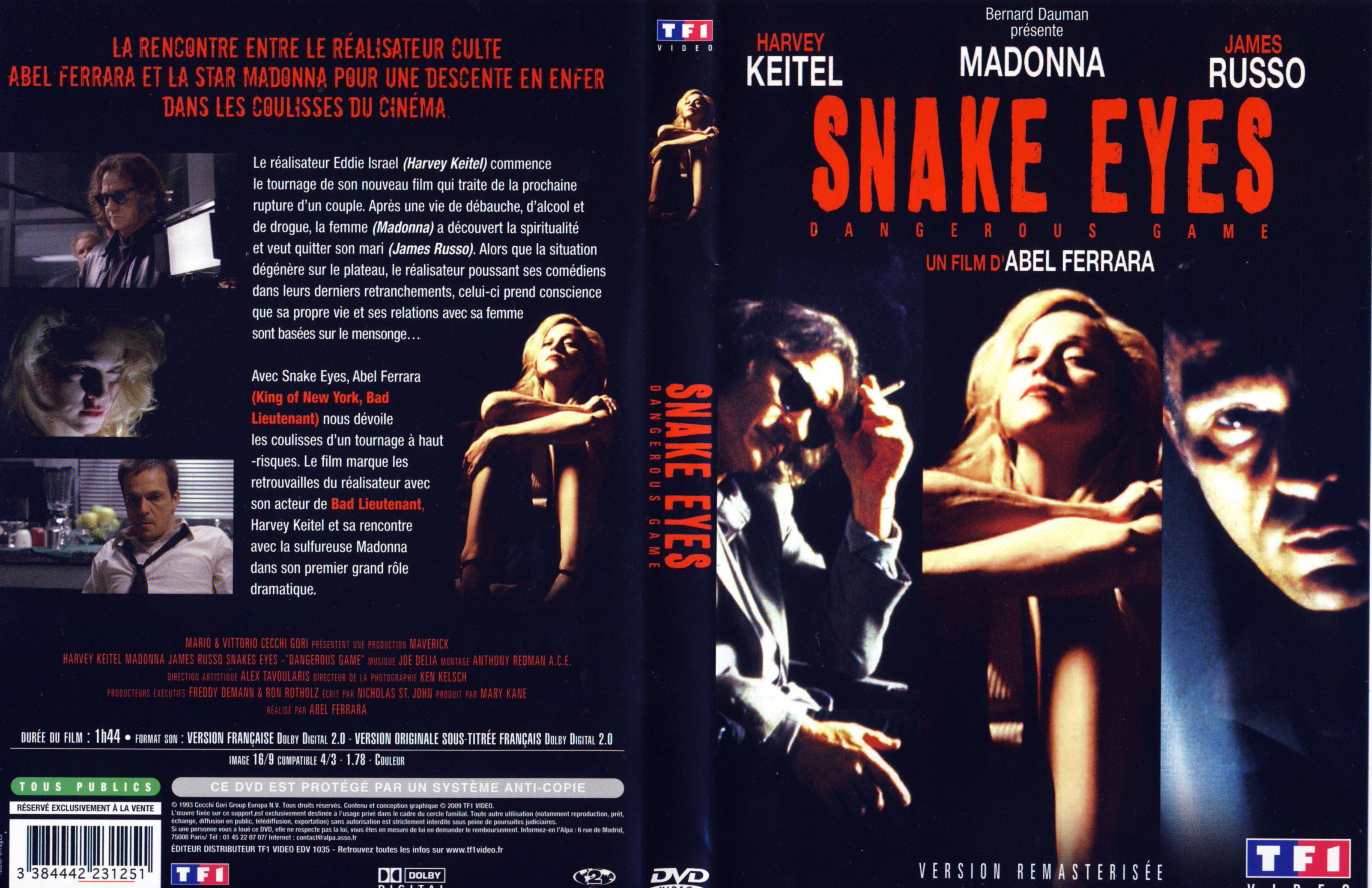 Jaquette DVD Snake eyes (Madonna) v2