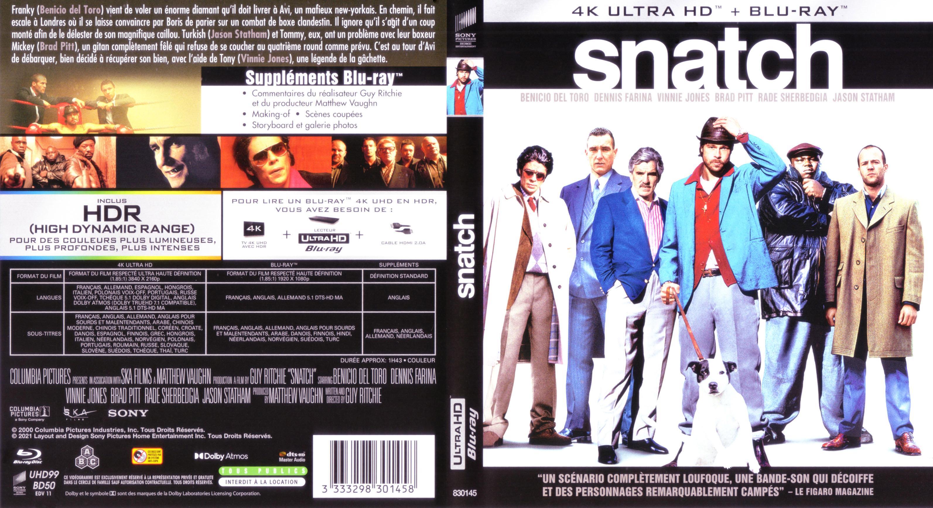 Jaquette DVD Snatch 4K (BLU-RAY)