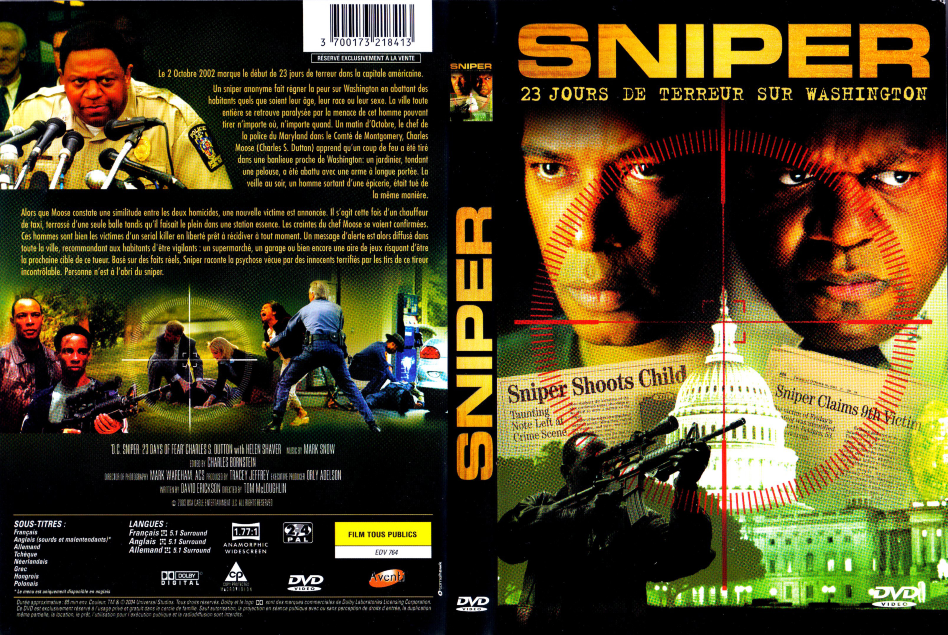 Jaquette DVD Sniper 23 jours