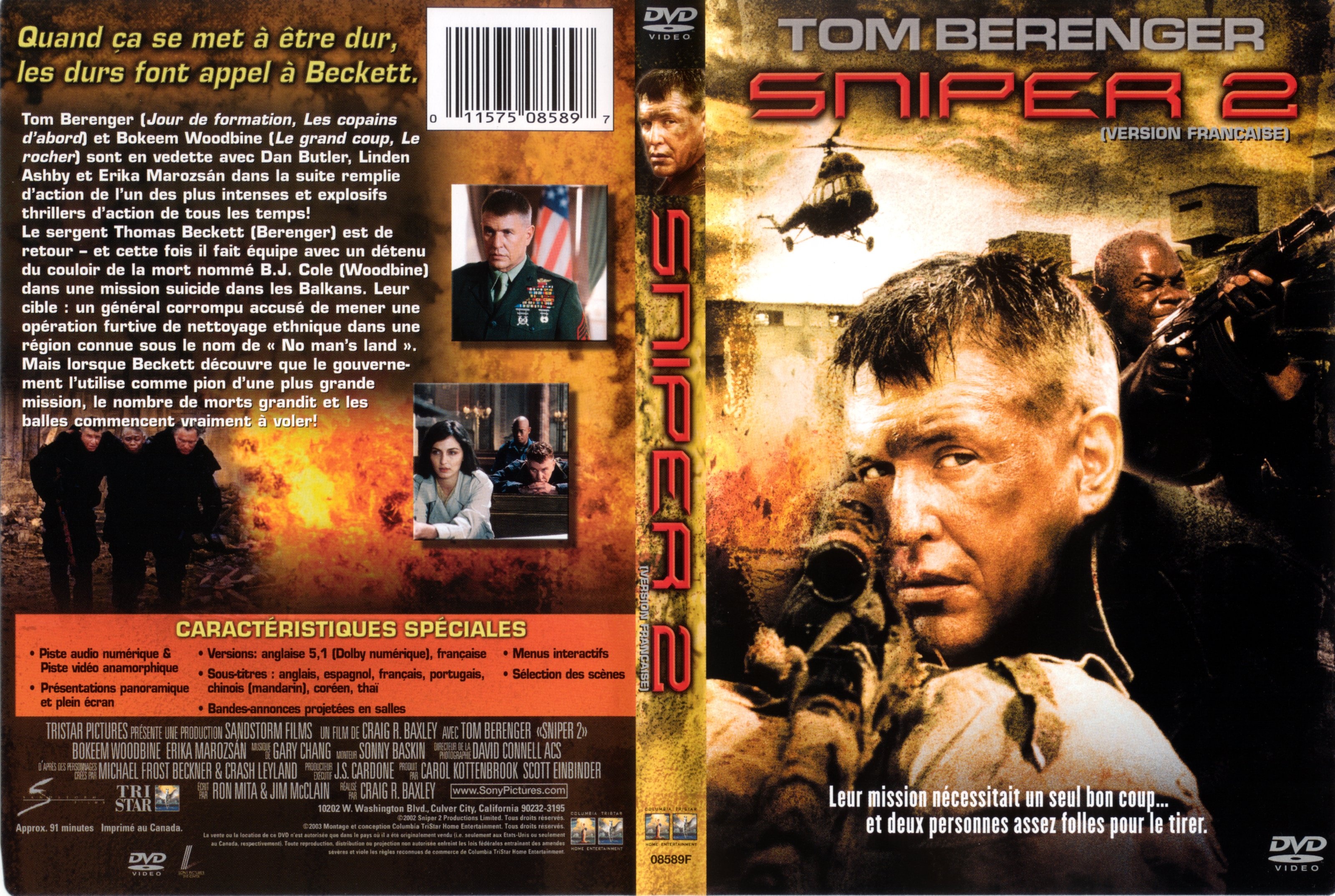 Jaquette DVD Sniper 2 v2