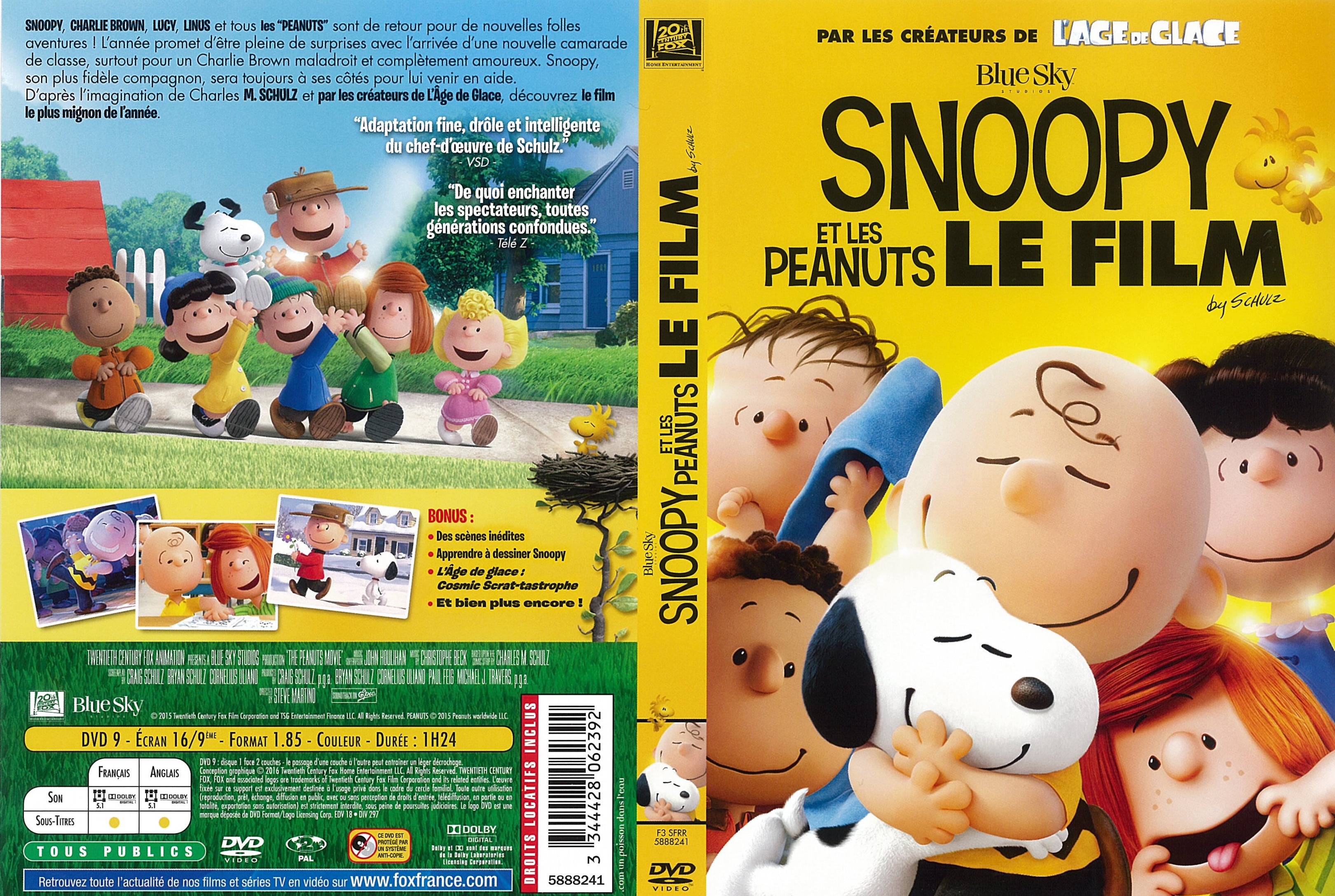 Jaquette DVD Snoopy et les Peanuts Le Film