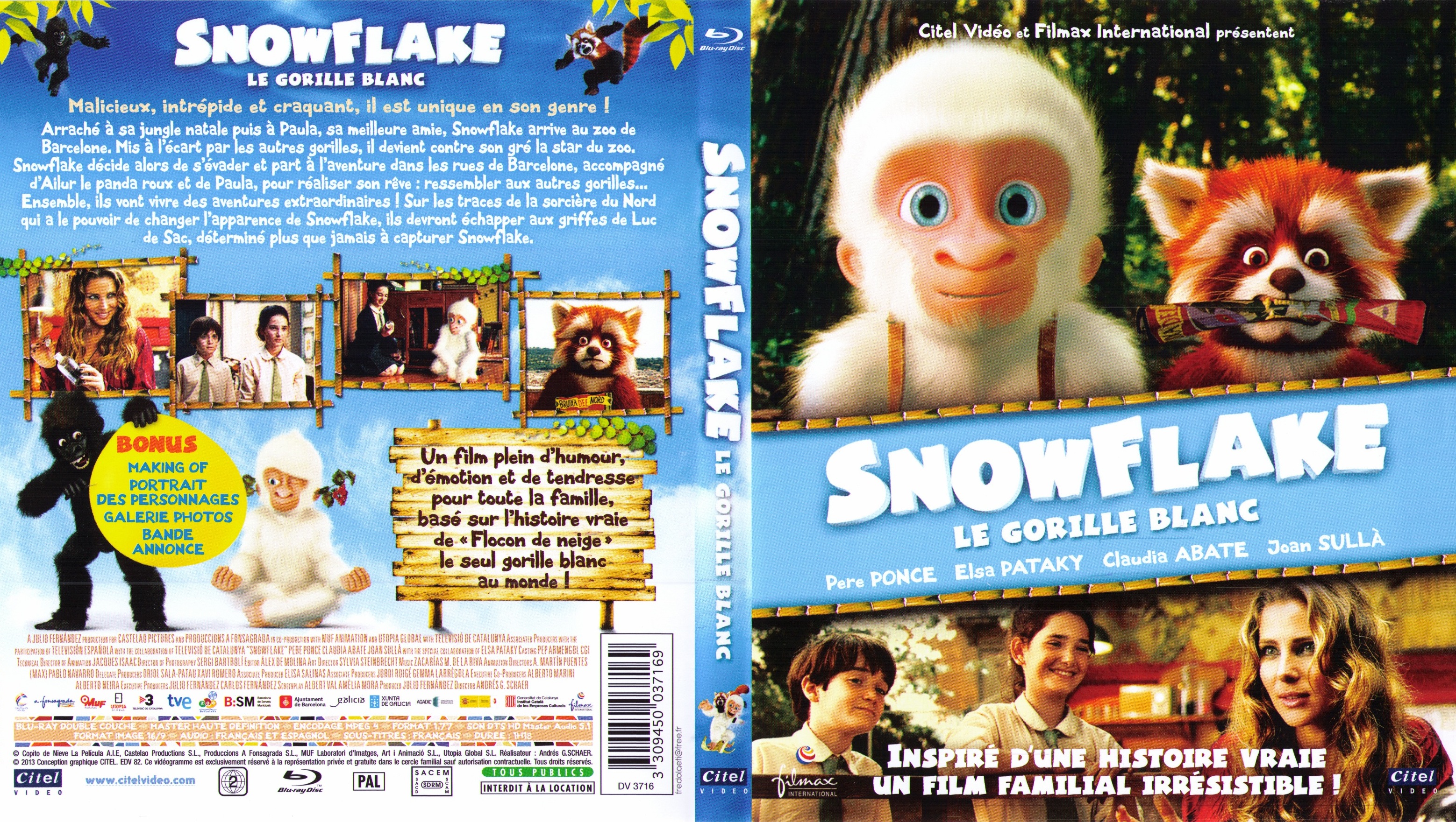 Jaquette DVD SnowFlake Le Gorille Blanc (BLU-RAY)