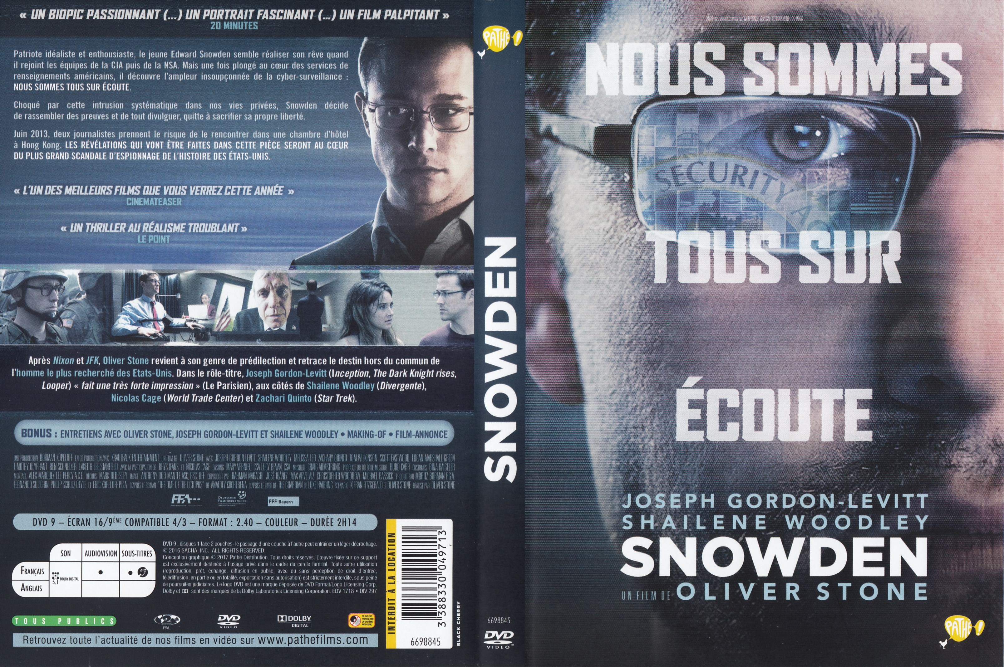 Jaquette DVD Snowden