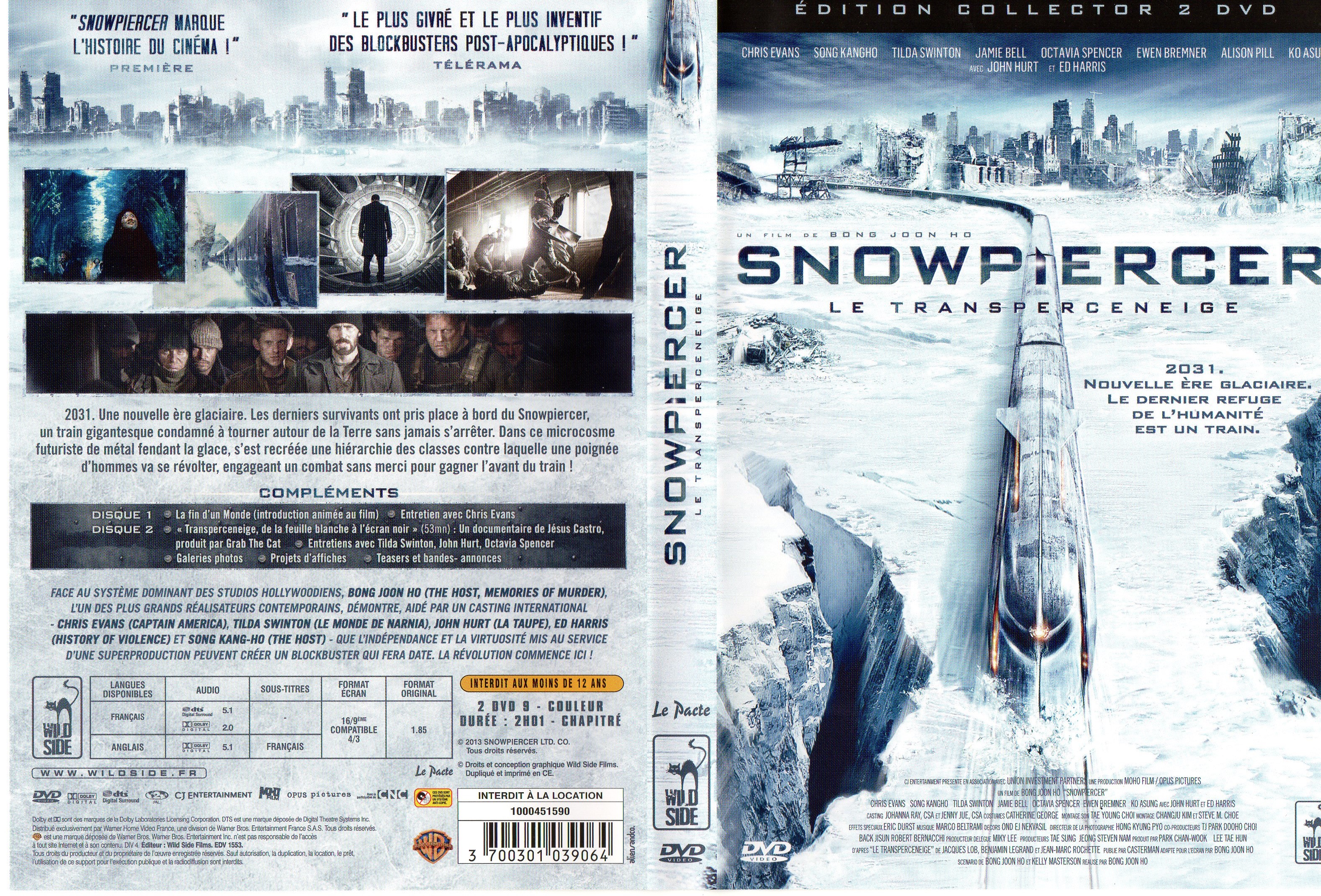 Jaquette DVD Snowpiercer, Le Transperceneige