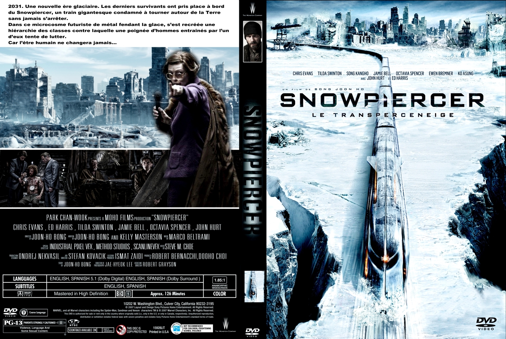 Jaquette DVD Snowpiercer, Le Transperceneige custom