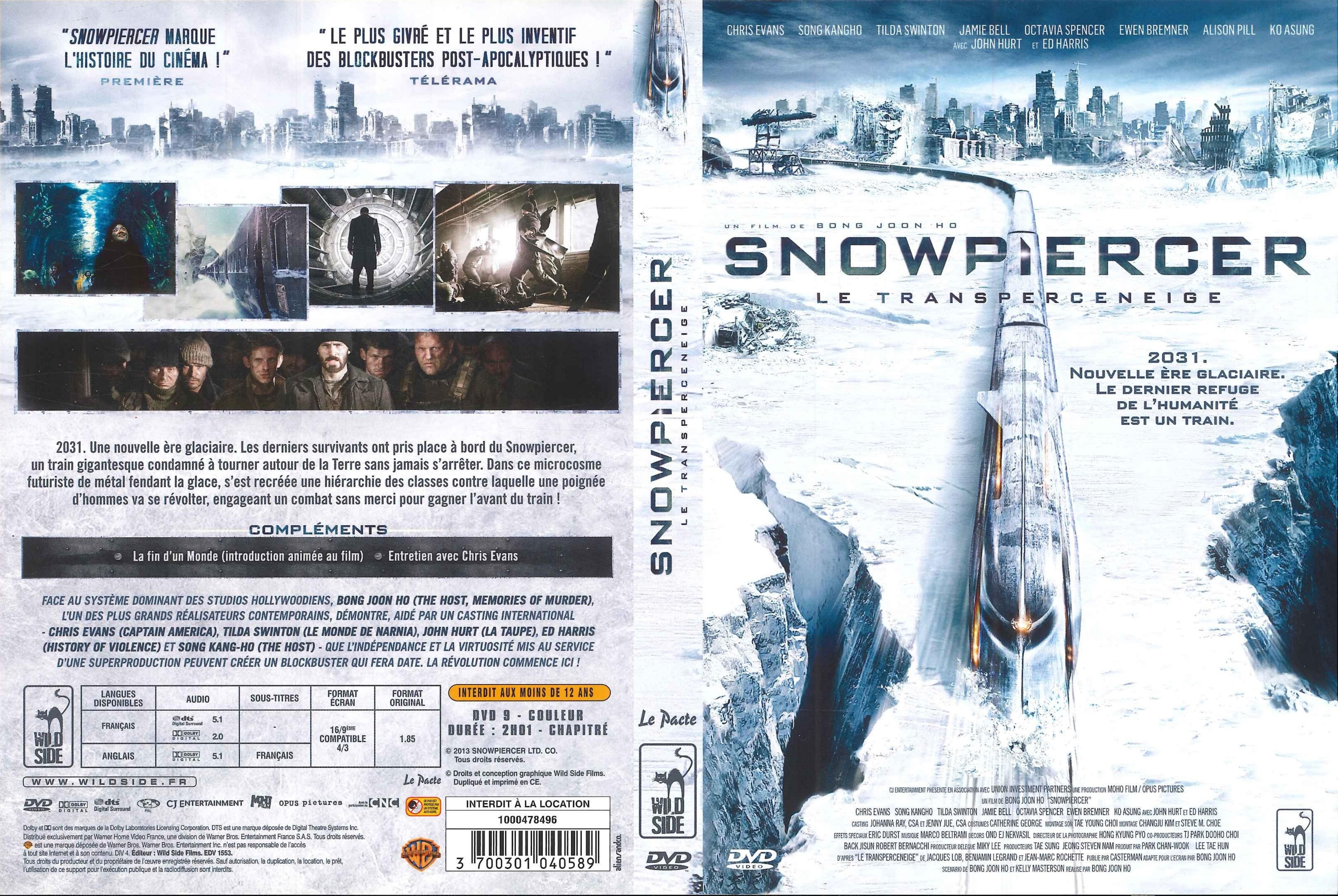 Jaquette DVD Snowpiercer, Le Transperceneige v2