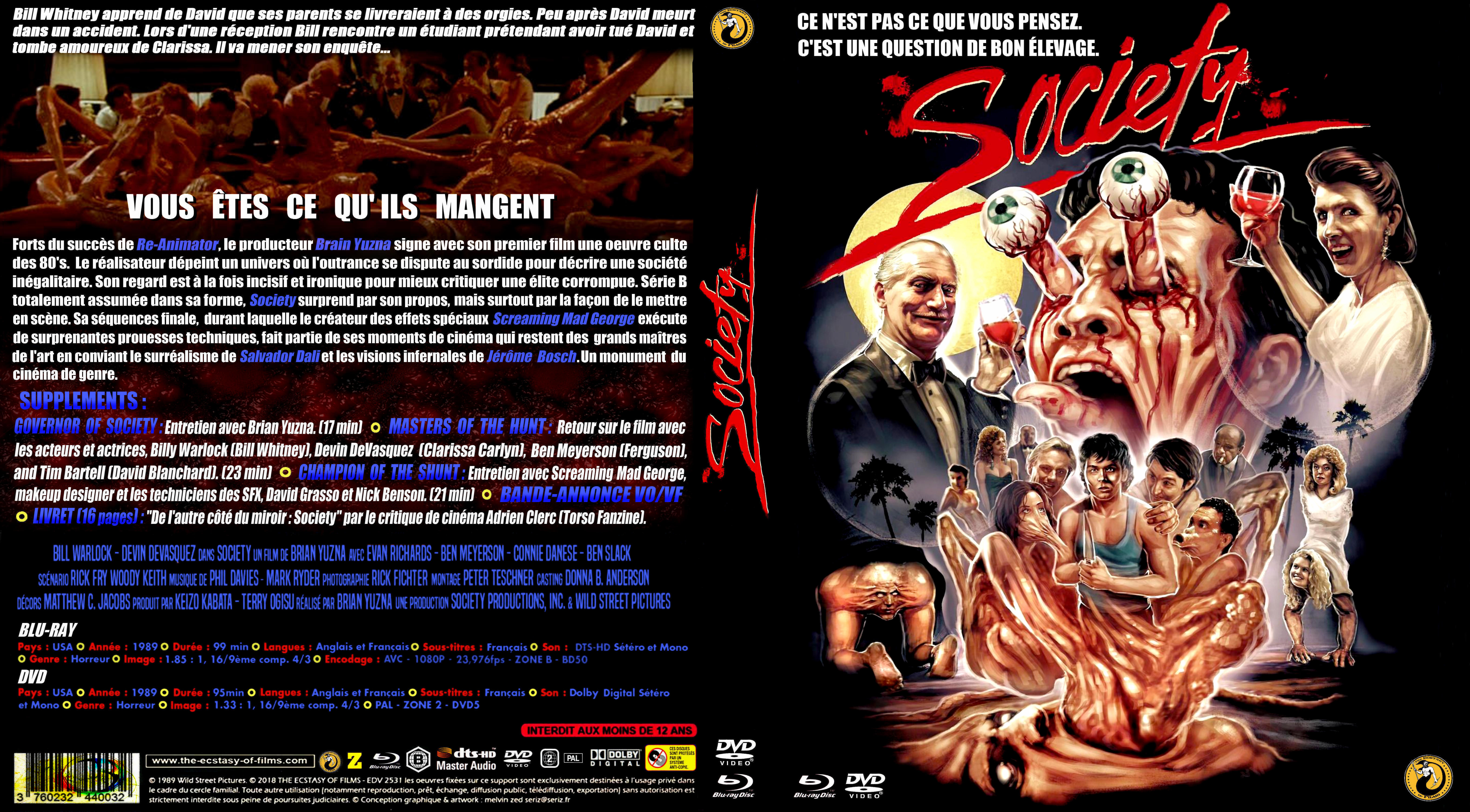 Jaquette DVD Society custom (BLU-RAY)