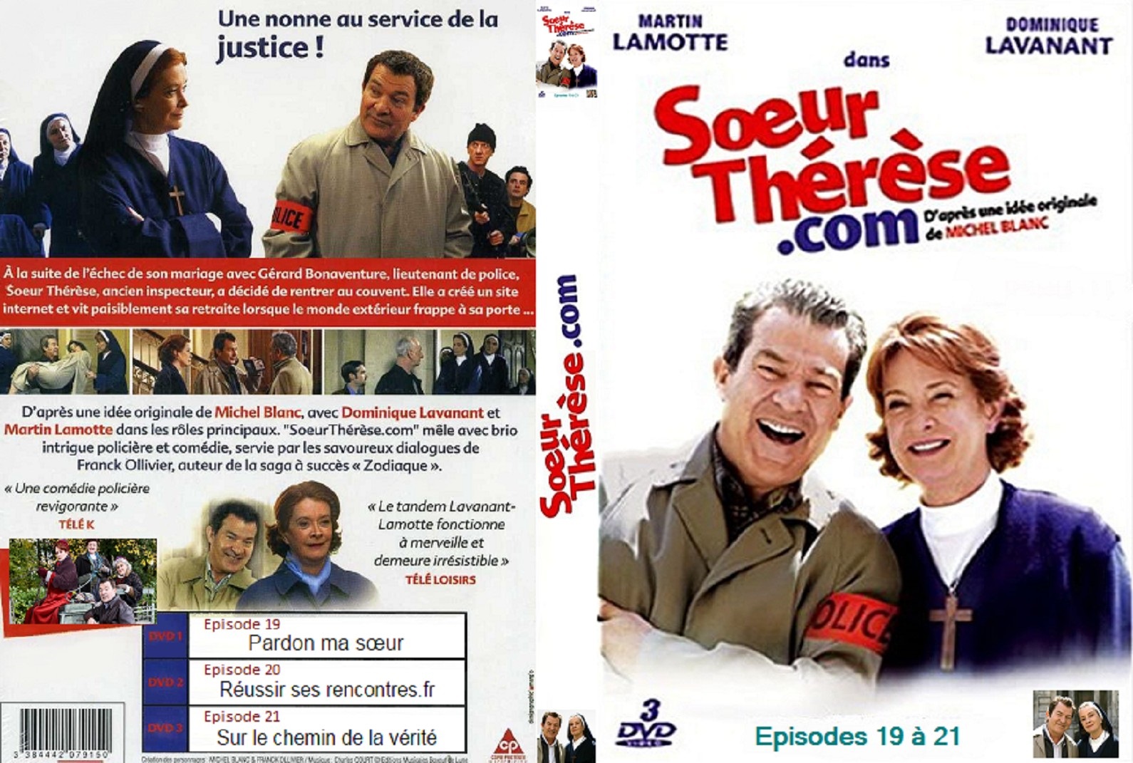 Jaquette DVD Soeur Threse com Ep 19-21 custom