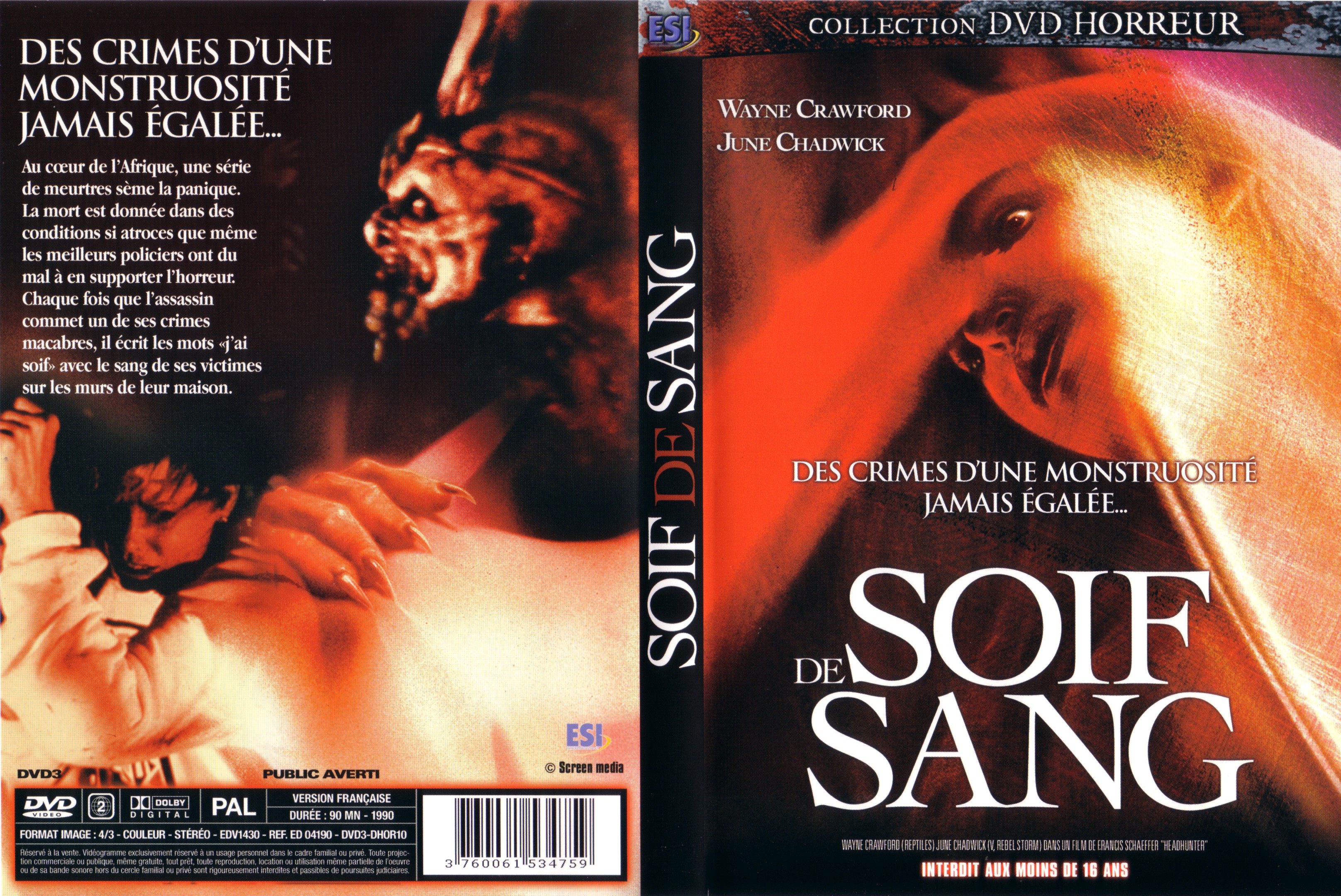 Jaquette DVD Soif de sang