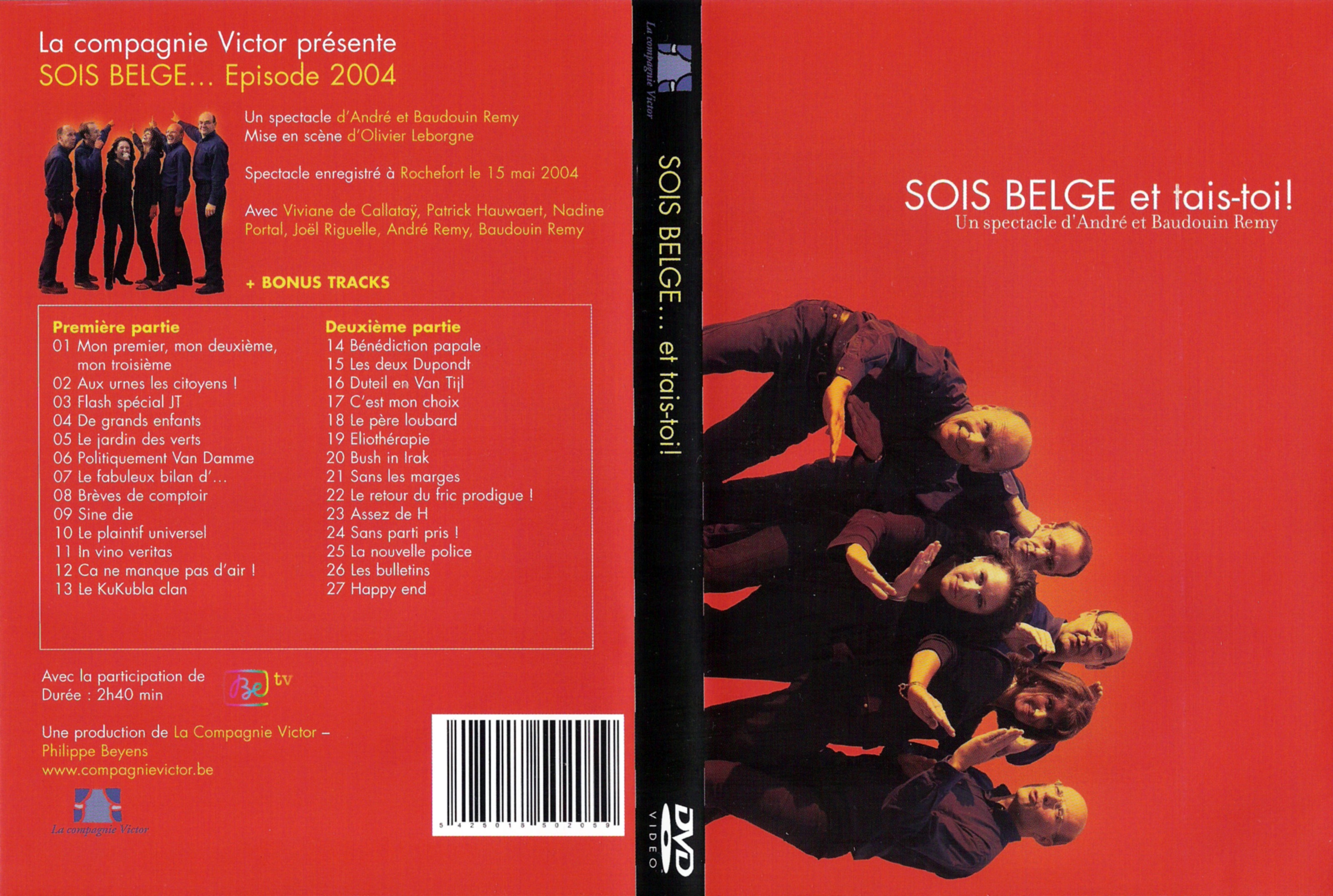 Jaquette DVD Sois Belge et tais toi 2004