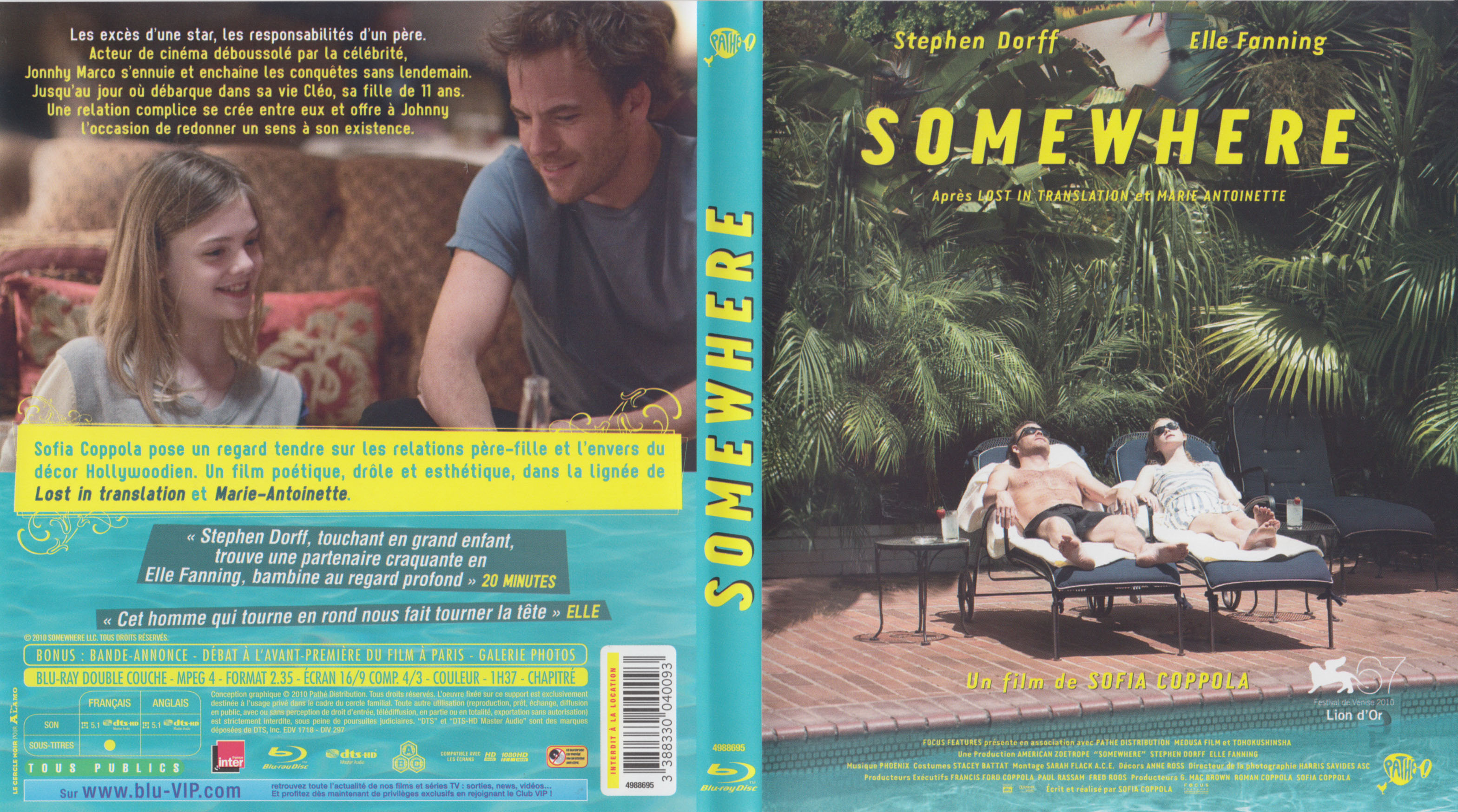 Jaquette DVD Somewhere (BLU-RAY)