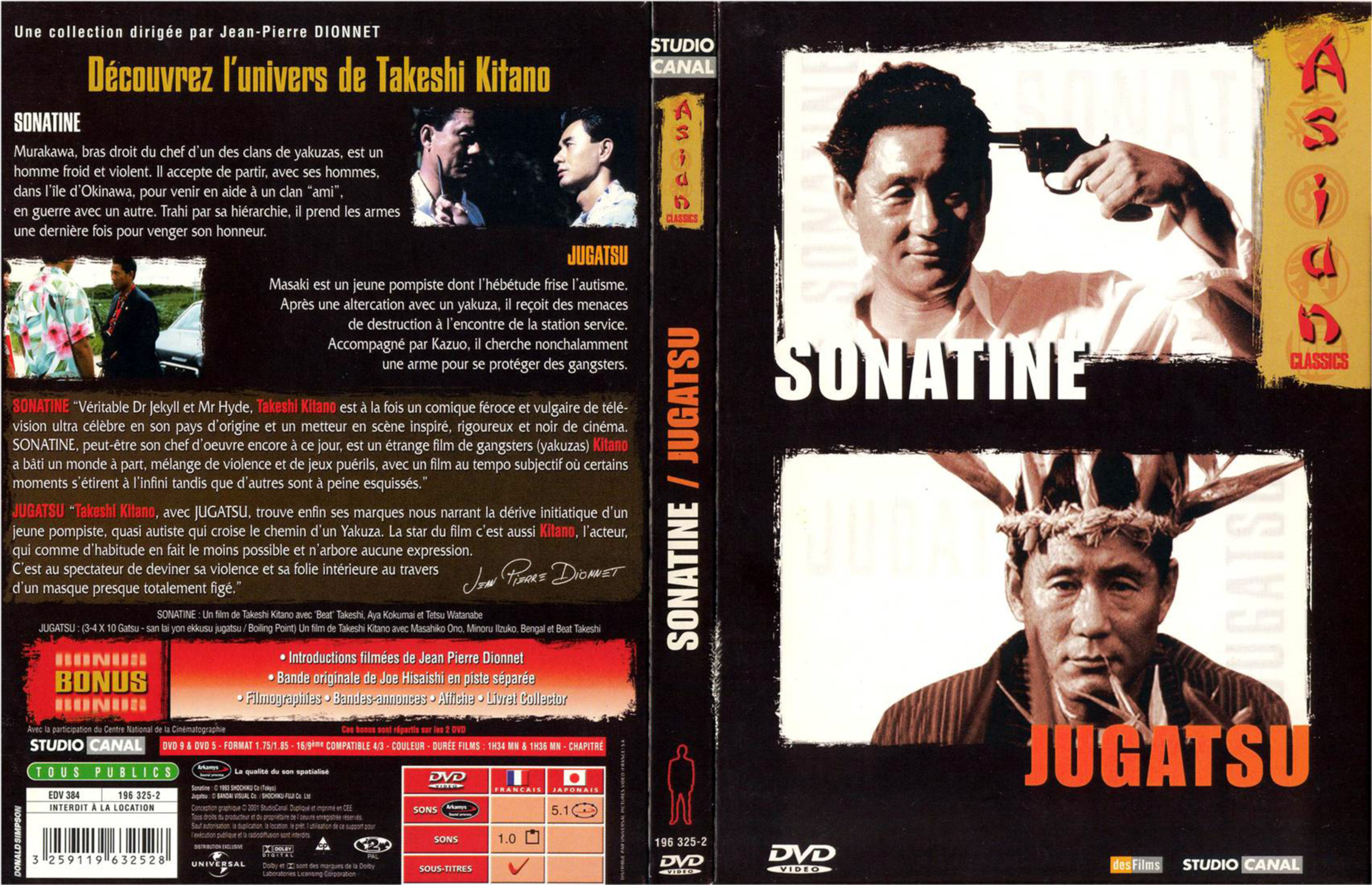 Jaquette DVD Sonatine + Jugatsu