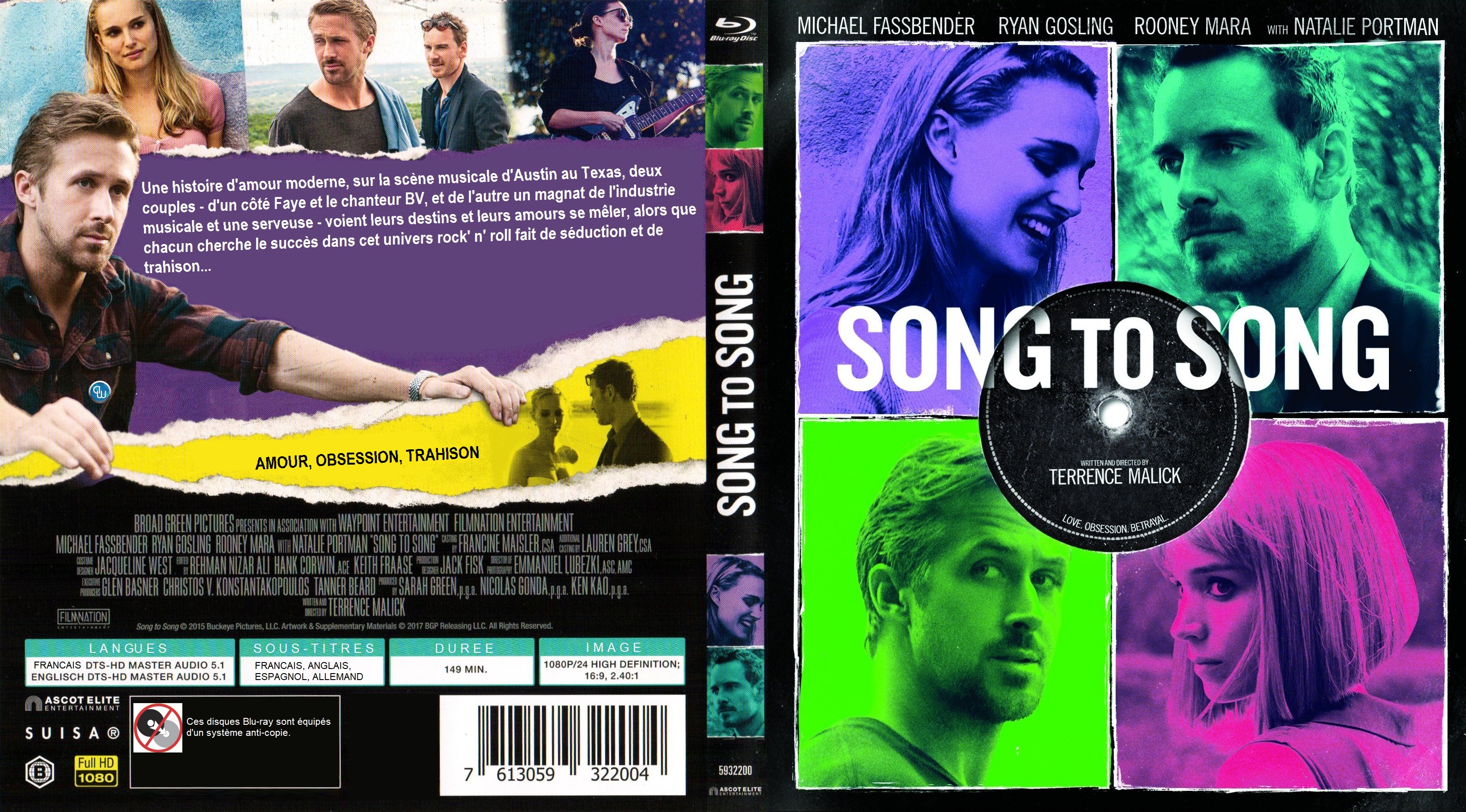 Jaquette DVD Song To Song custom (BLU-RAY)