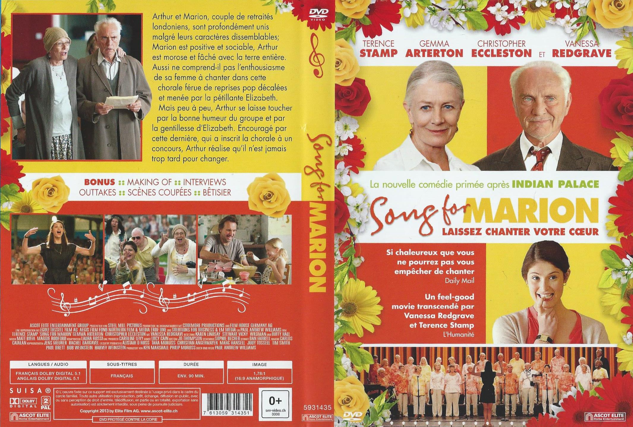 Jaquette DVD Song for Marion
