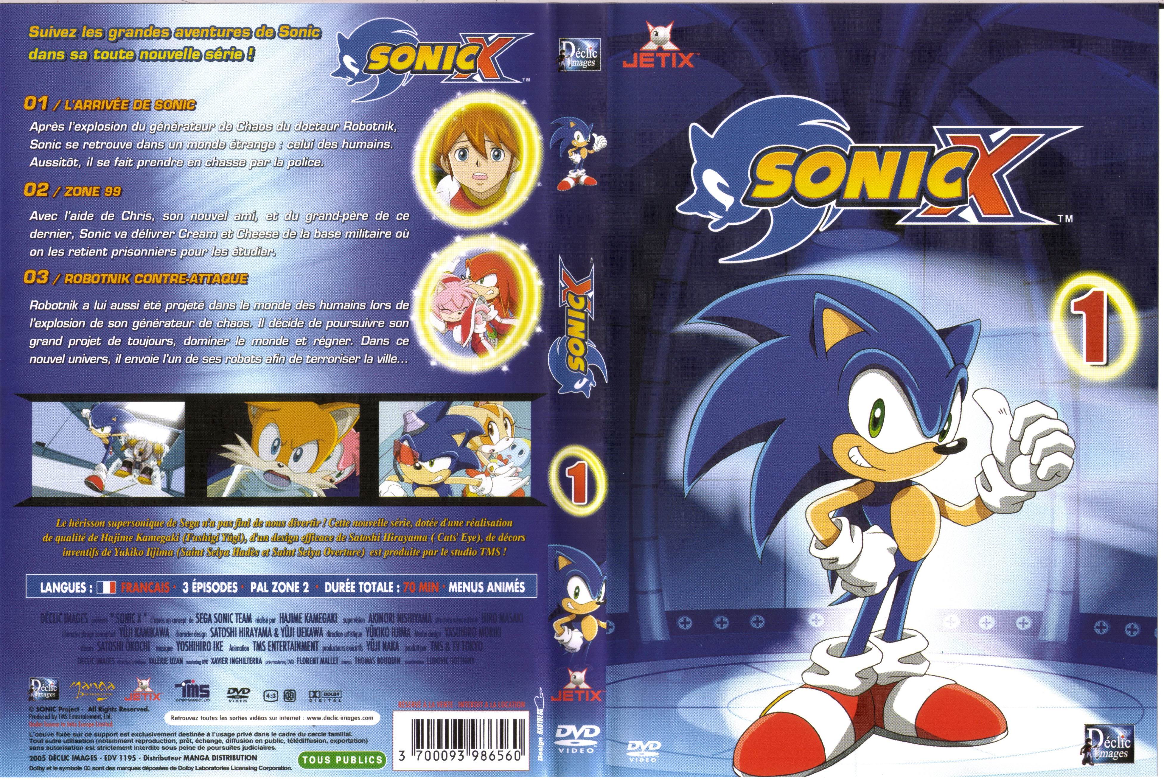 Jaquette DVD Sonic X vol 01