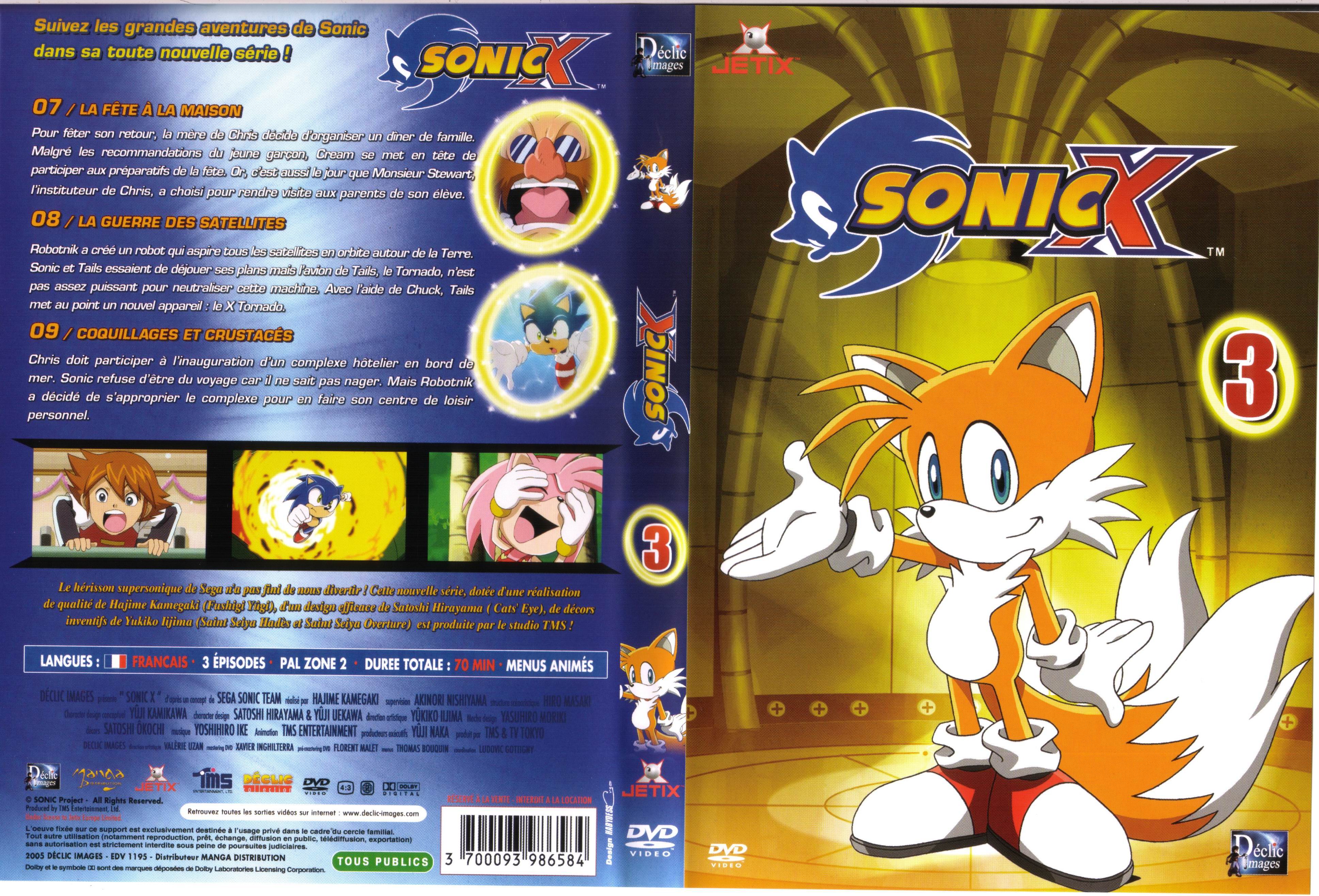 Jaquette DVD Sonic X vol 03
