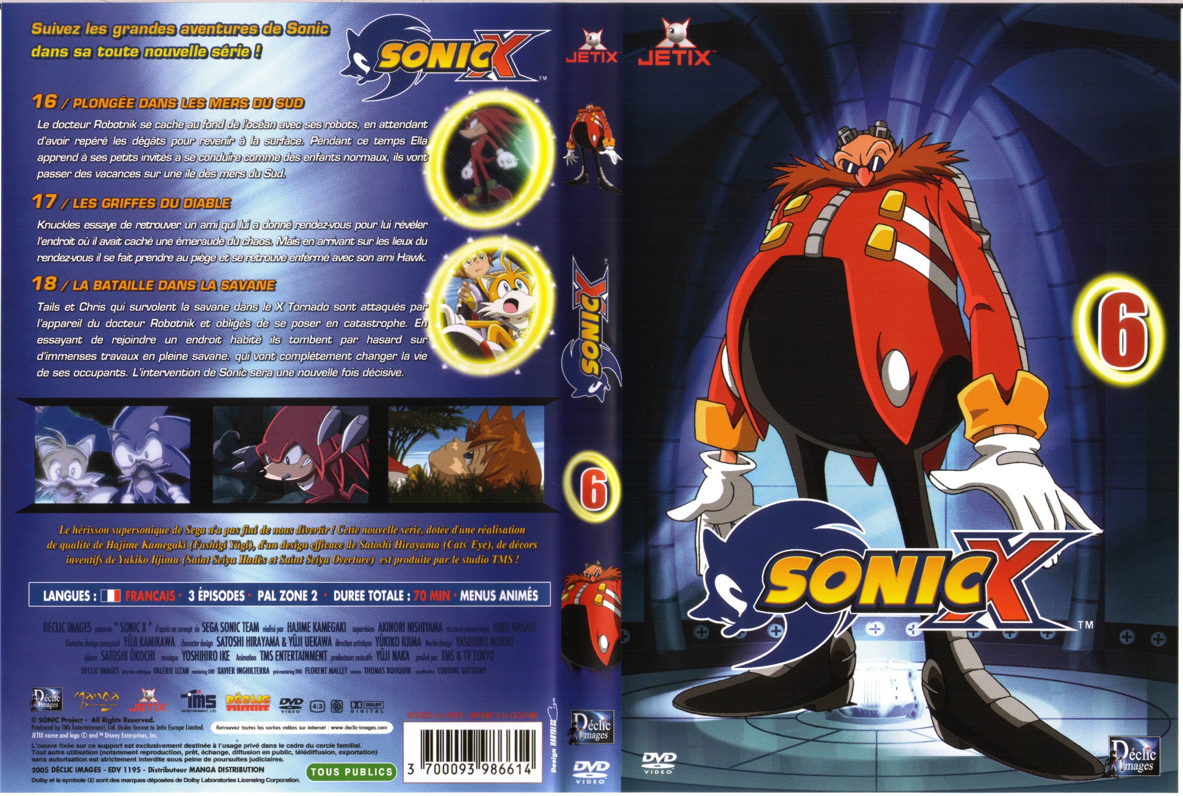 Jaquette DVD Sonic X vol 06