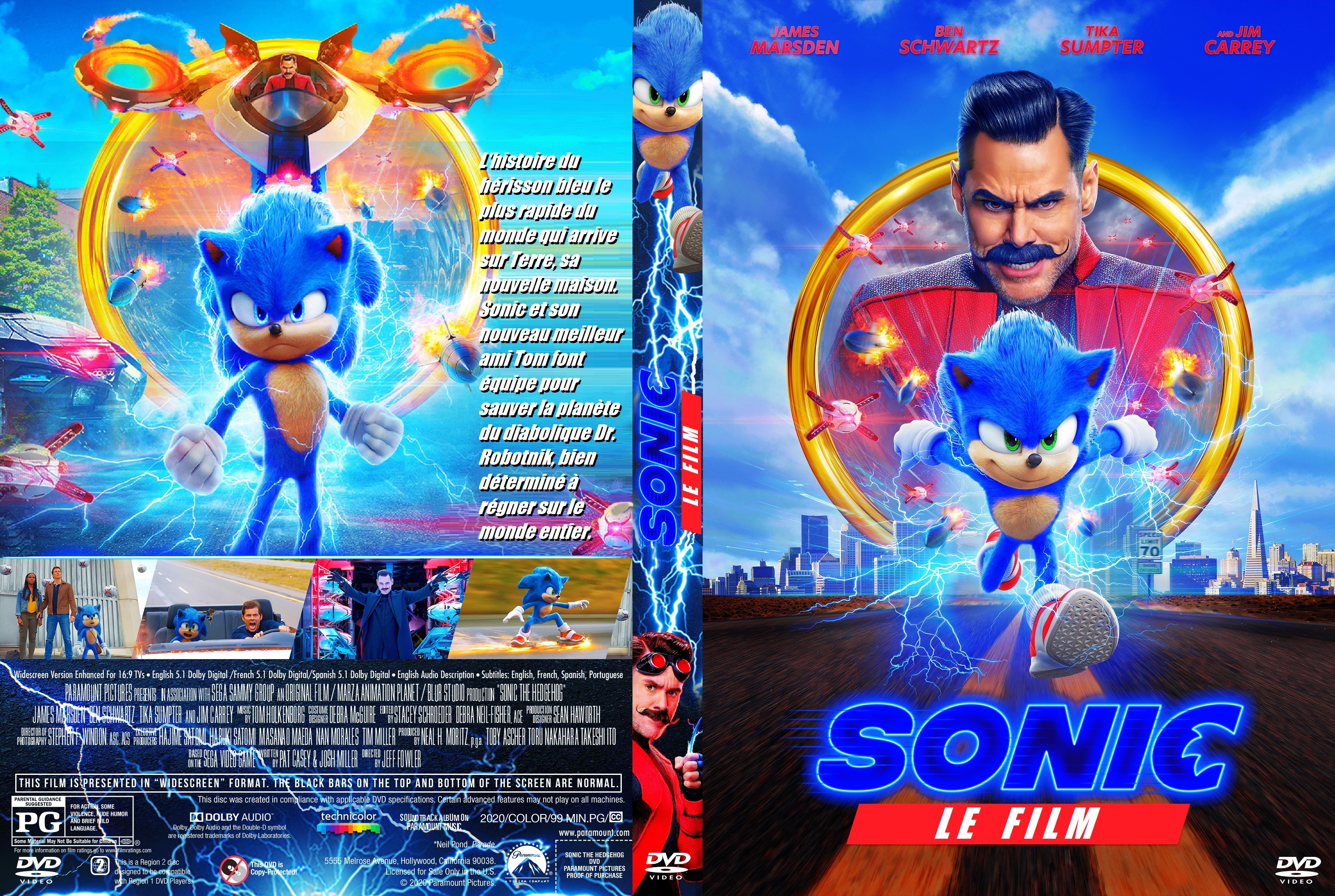 Jaquette DVD Sonic le film custom