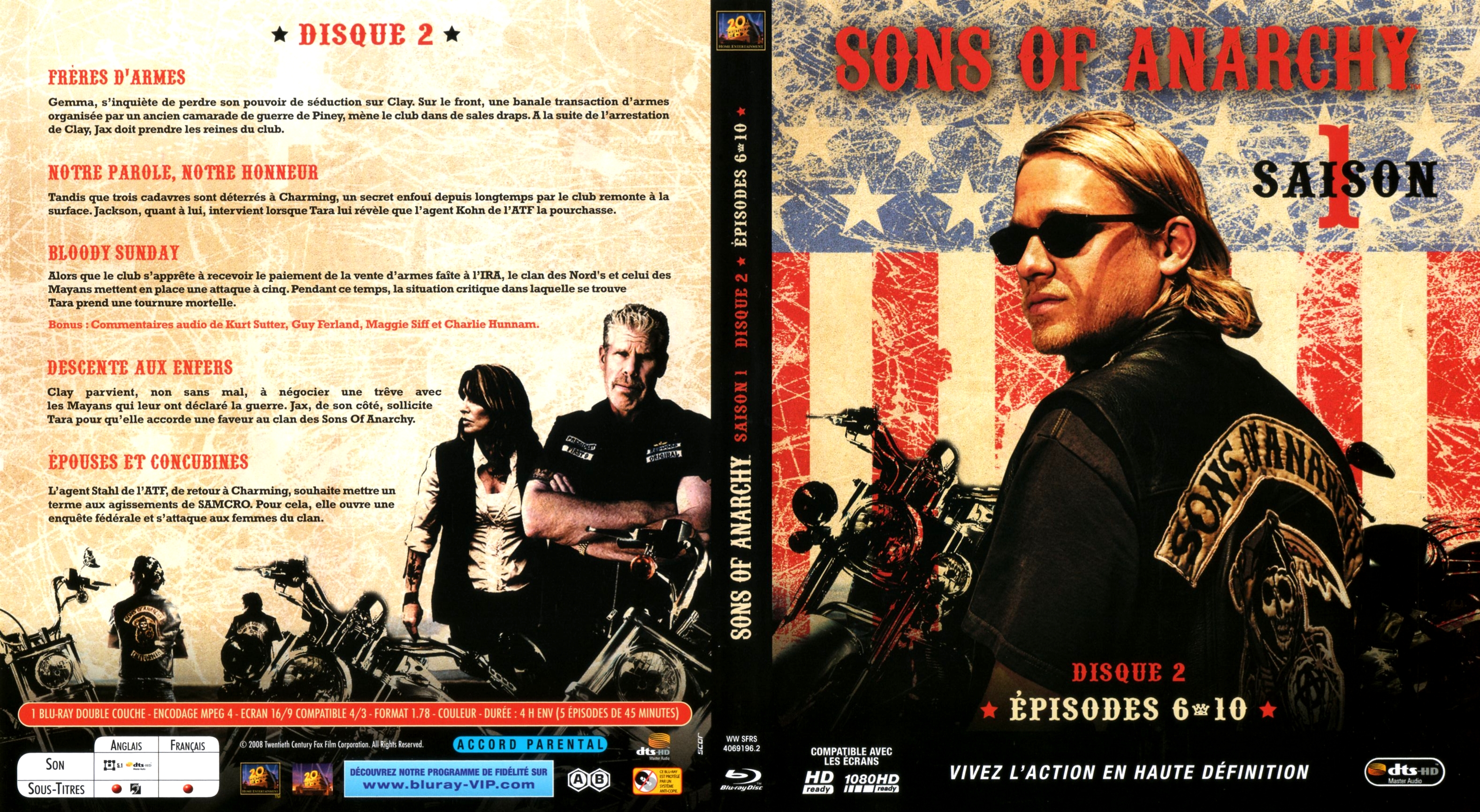 Jaquette DVD Sons of anarchy Saison 1 DISC 2 (BLU-RAY)