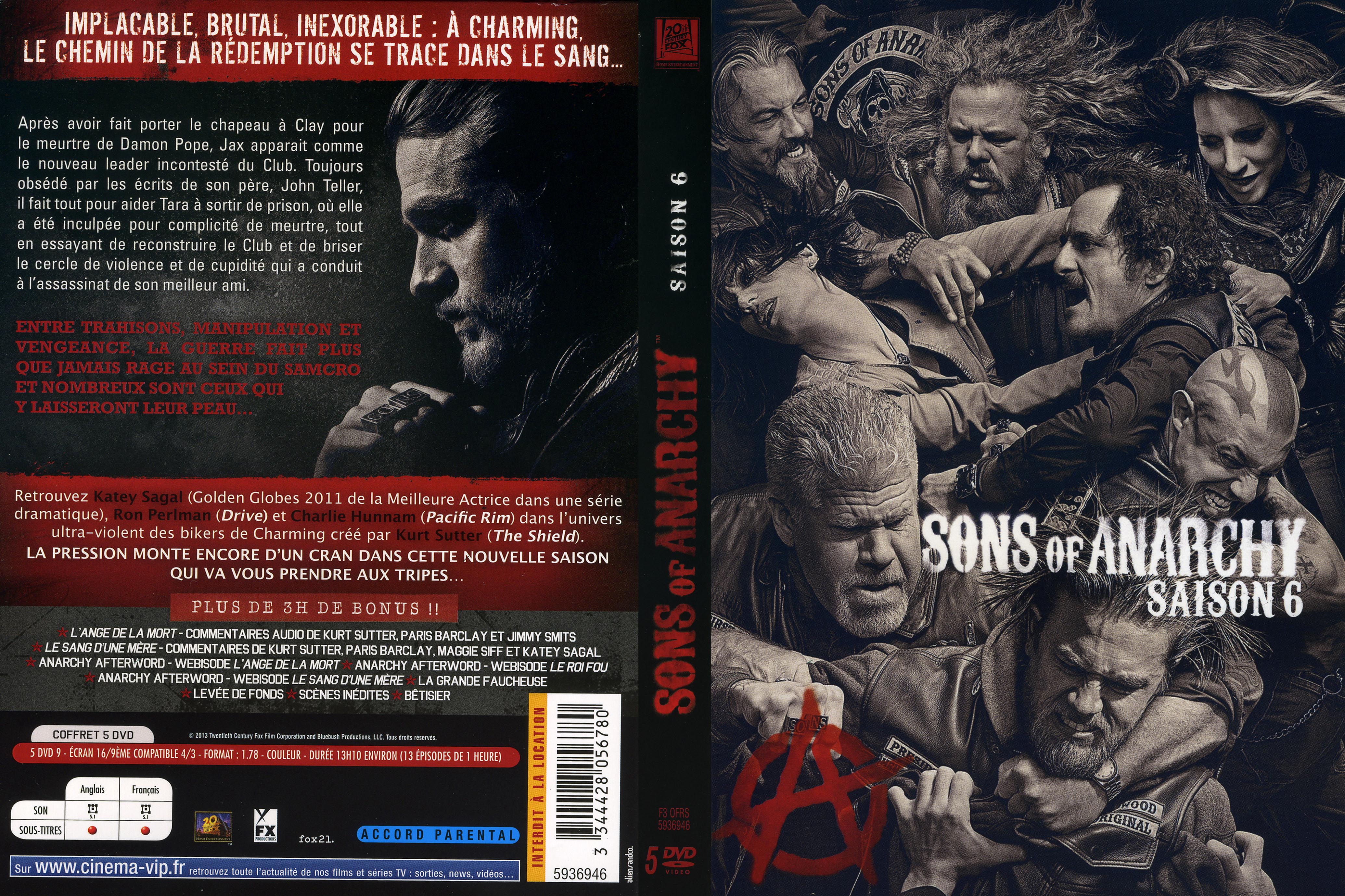 Jaquette DVD Sons of anarchy Saison 6 COFFRET