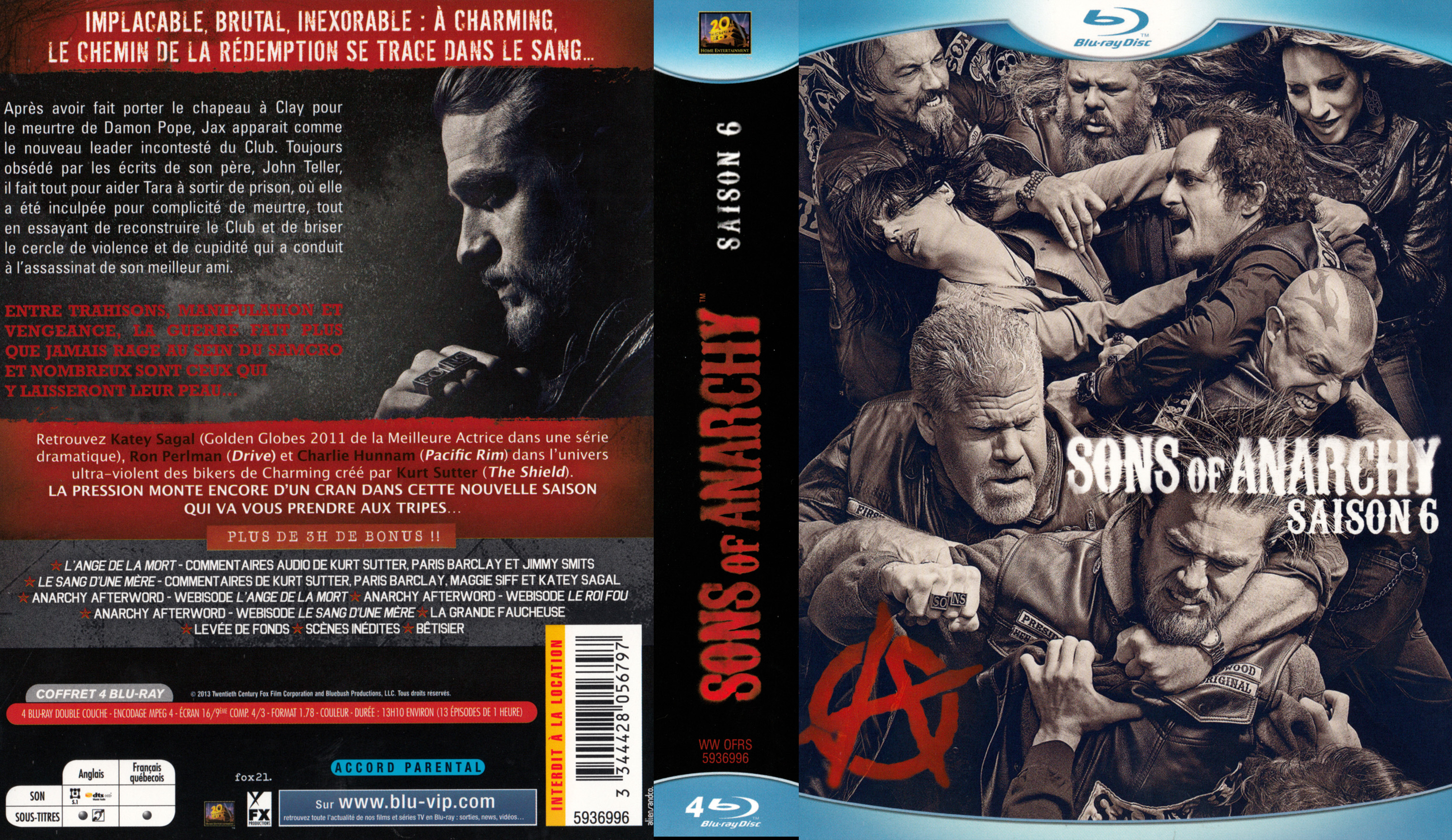 Jaquette DVD Sons of anarchy Saison 6 COFFRET (BLU-RAY)