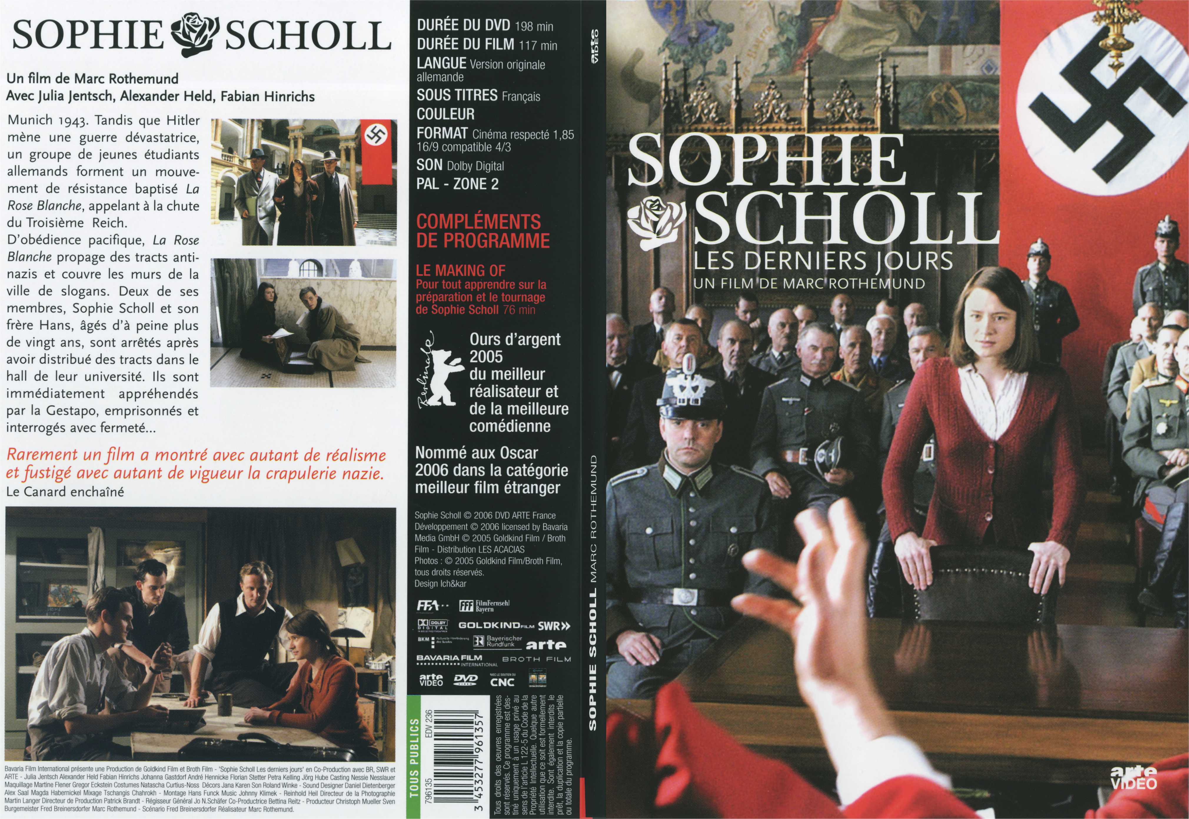 Jaquette DVD Sophie Scholl - SLIM