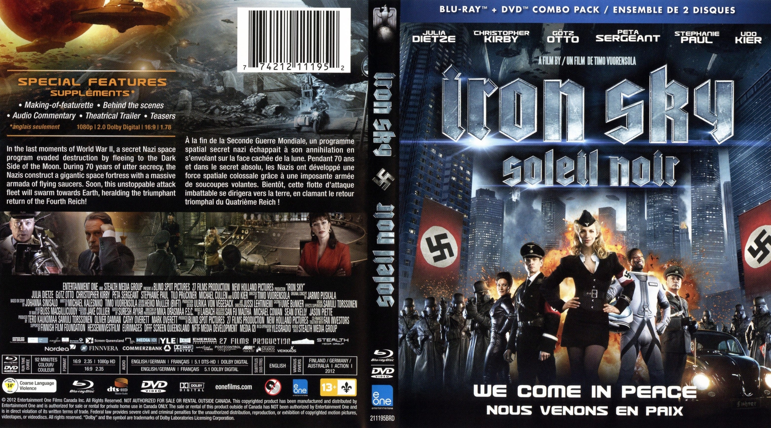 Jaquette DVD Soreil Noir - Iron Sky (Canadienne) (BLU-RAY)