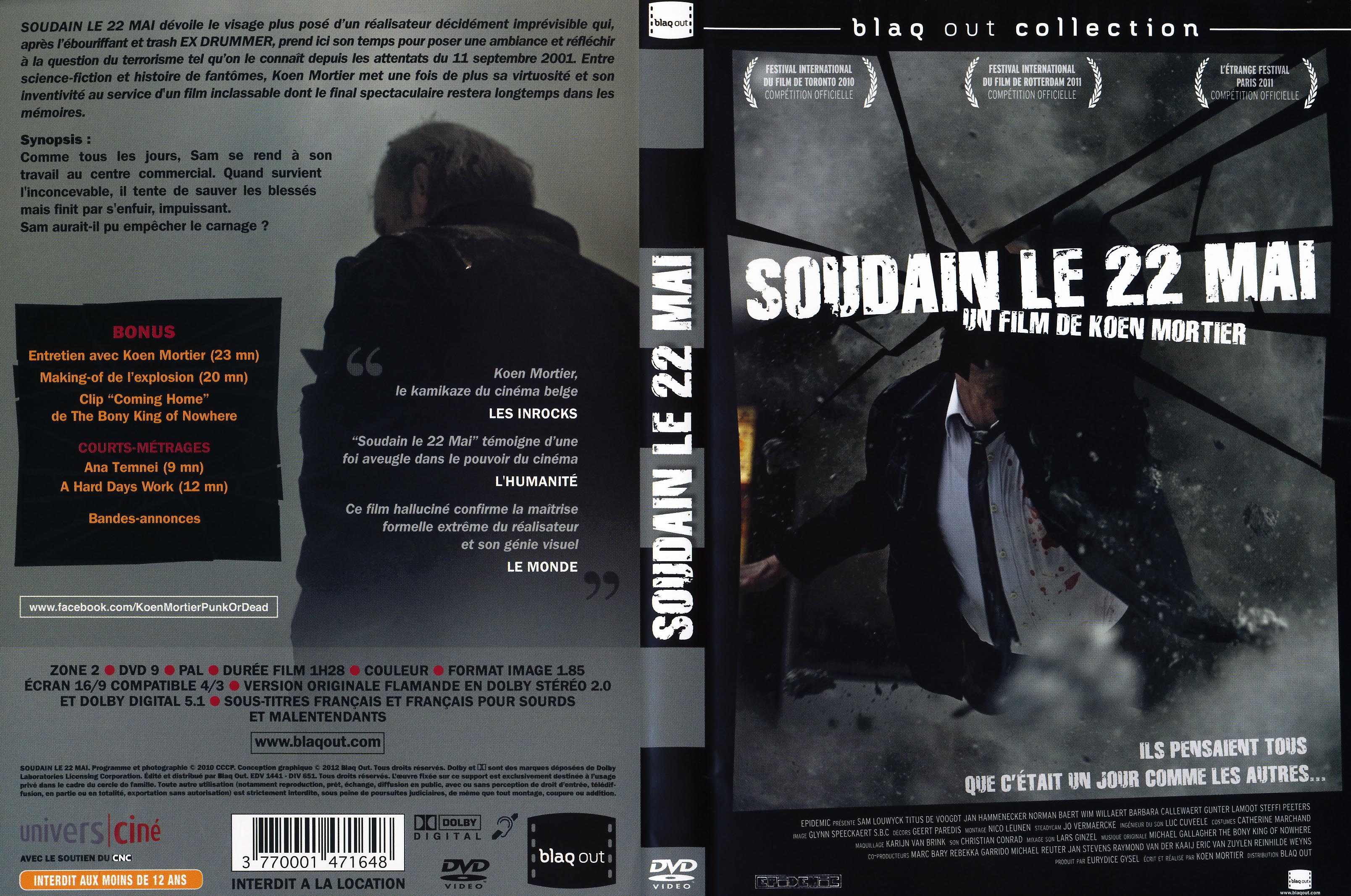 Jaquette DVD Soudain, le 22 mai