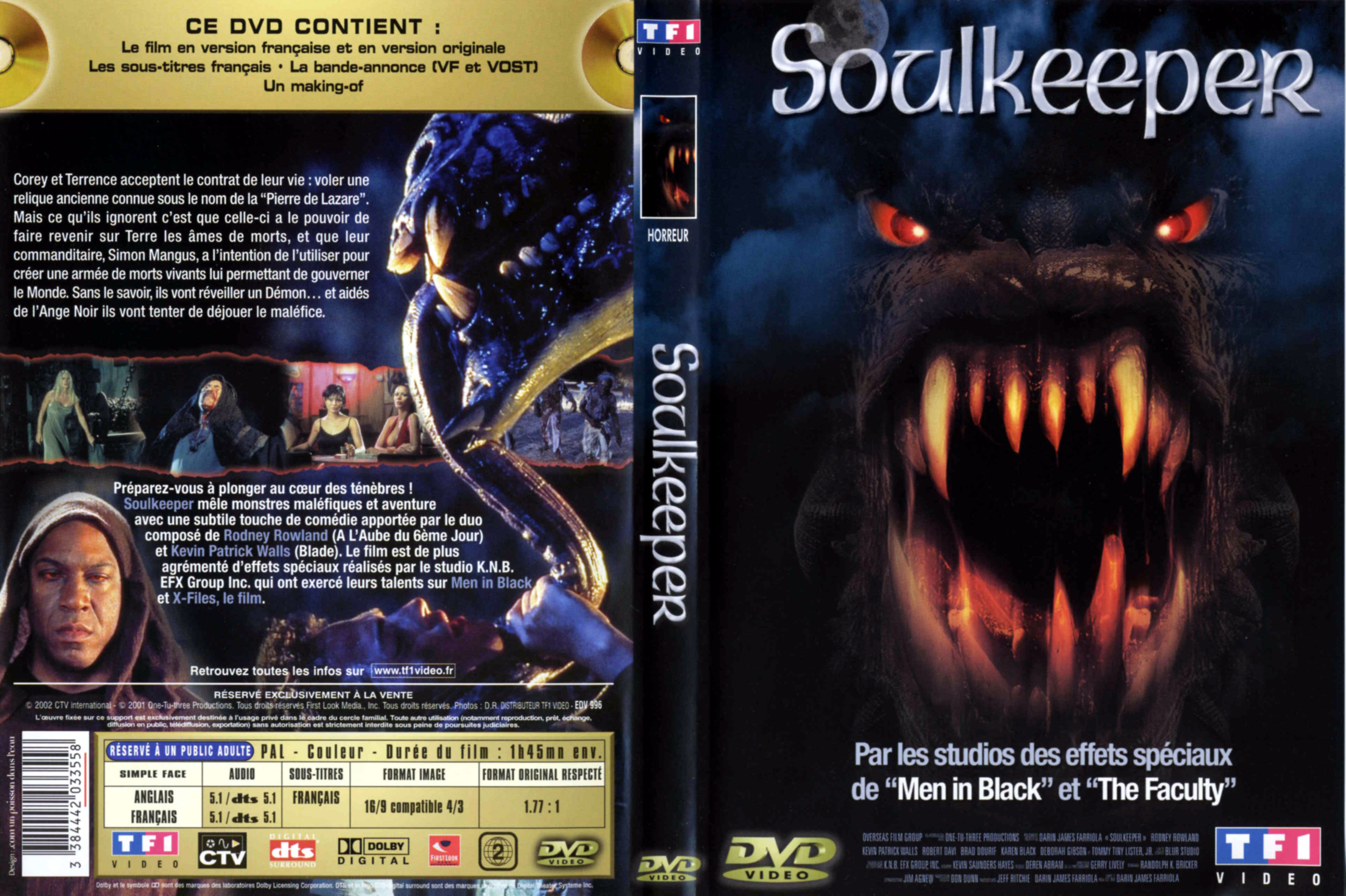 Jaquette DVD Soulkeeper