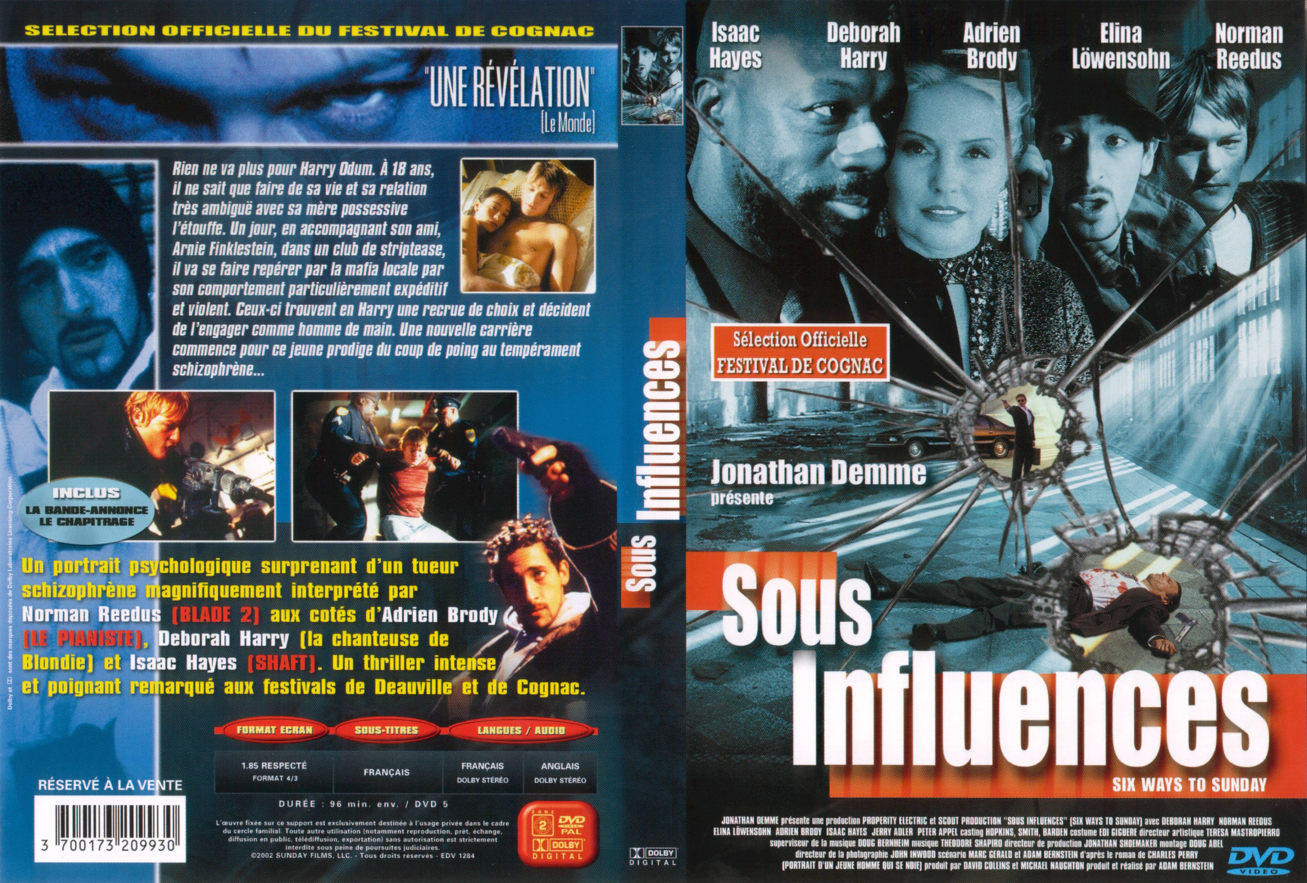 Jaquette DVD Sous influences