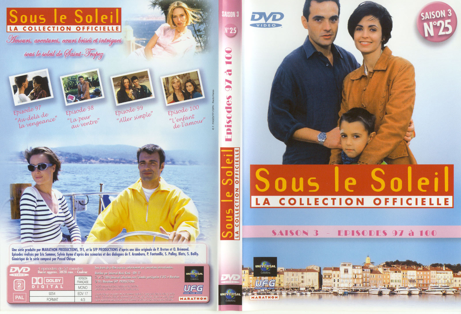 Jaquette DVD Sous le soleil saison 3 vol 25