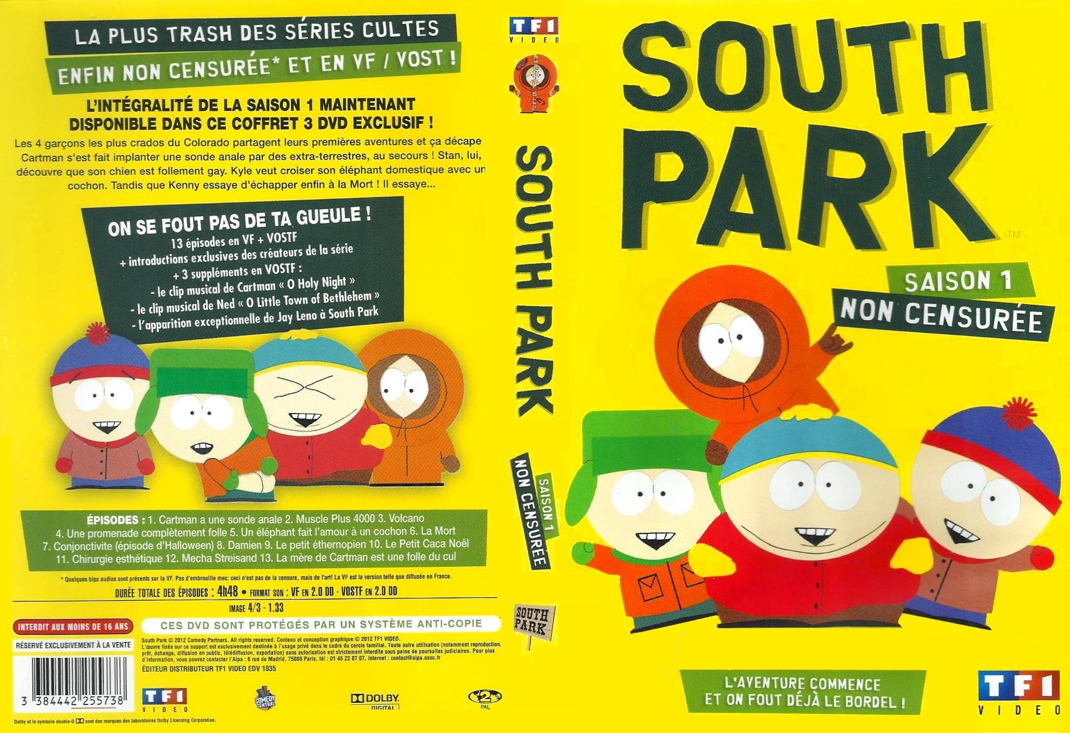 Jaquette DVD South Park Saison 01