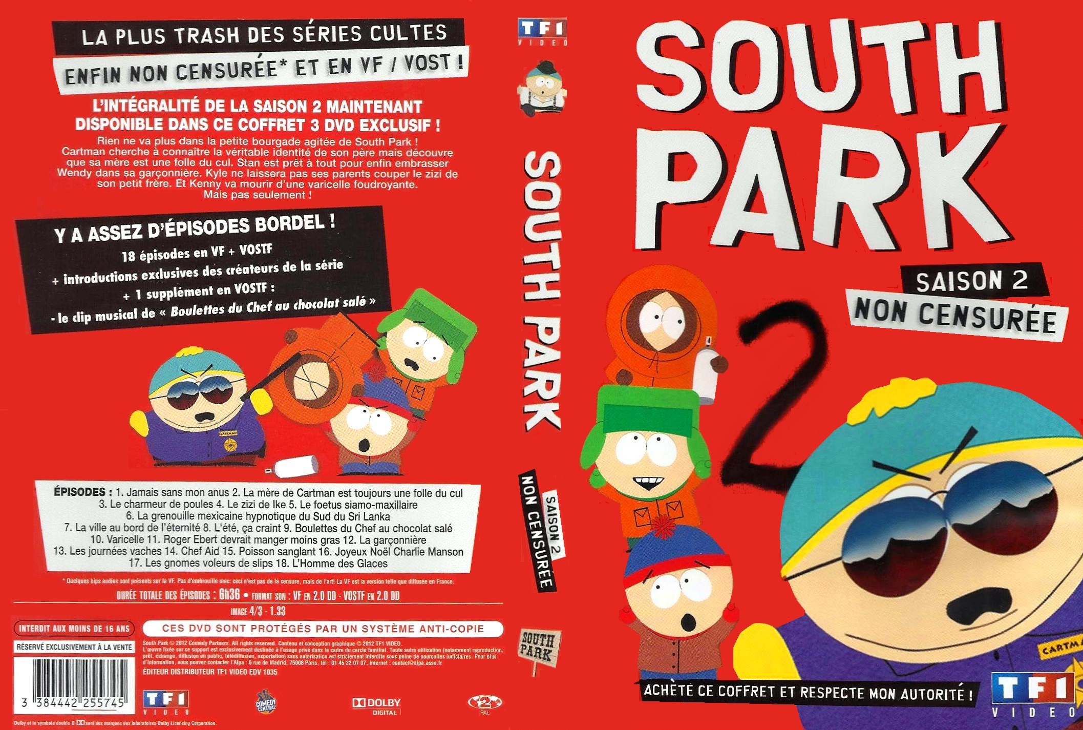 Jaquette DVD South Park Saison 02