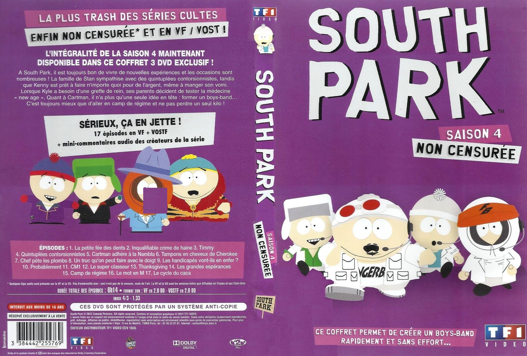 Jaquette DVD South Park Saison 04