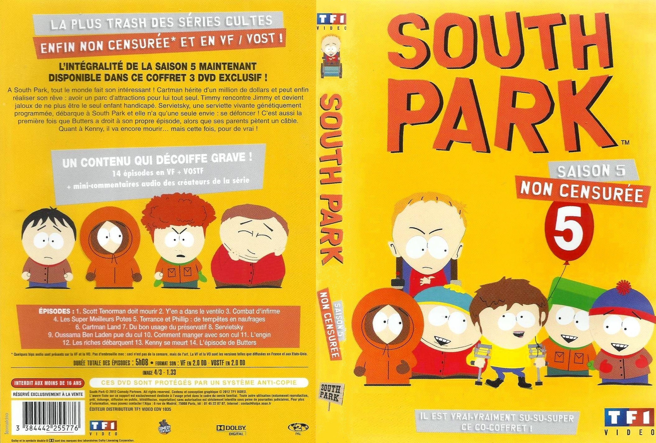 Jaquette DVD South Park Saison 05